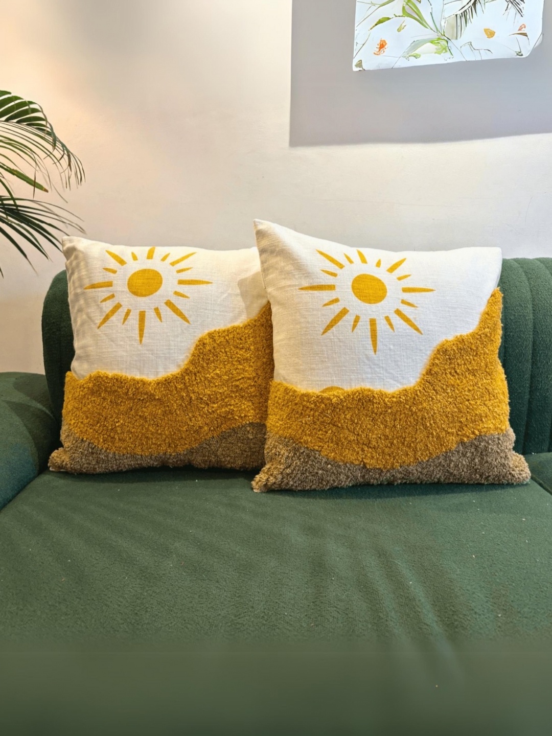 LUSHLYF Tufted White & Yellow 2 Pieces Abstract Textured Cotton Square Cushion Covers
LUSHLYF Tufted White & Yellow 2 Pieces Abstract Textured Cotton Square Cushion Covers