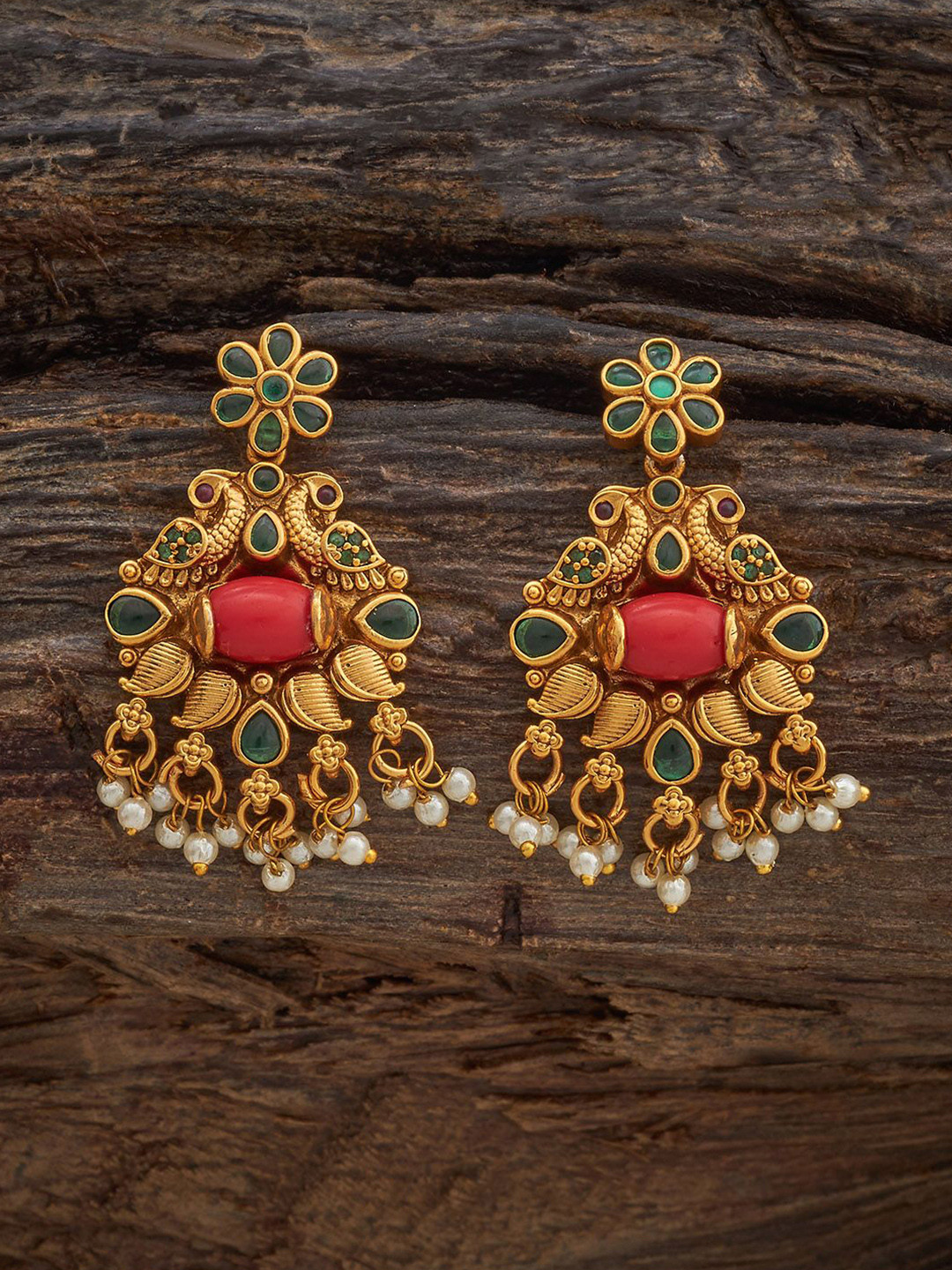 Kushal's Fashion Jewellery Gold-Plated Classic Stone Studded & Beaded Antique DropEarrings
Kushal's Fashion Jewellery Gold-Plated Classic Stone Studded & Beaded Antique DropEarrings