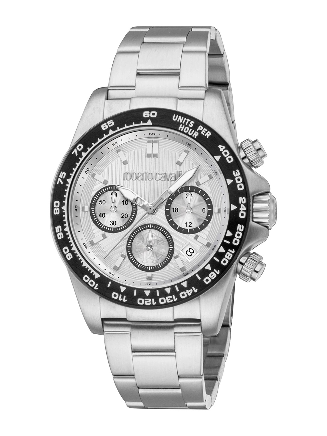 Roberto Cavalli Men Dial & Stainless Steel Bracelet Style Straps Analogue Automatic Watch RC5G135M0065, Silver
Roberto Cavalli Men Dial & Stainless Steel Bracelet Style Straps Analogue Automatic Watch RC5G135M0065, Silver