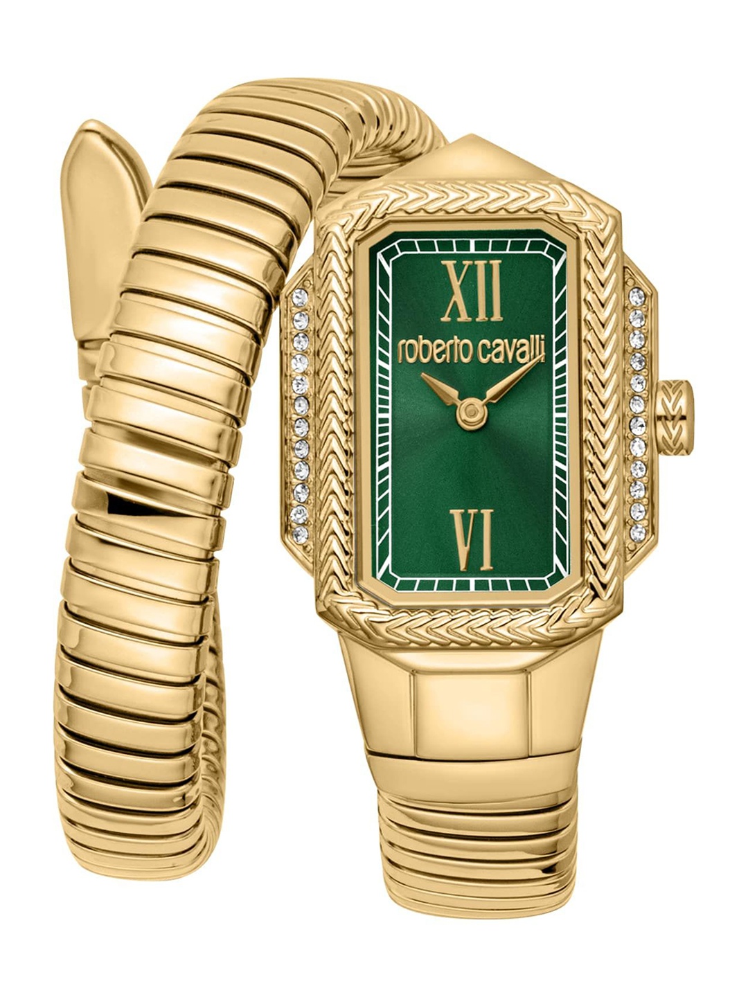 Roberto Cavalli Women Embellished Dial & Stainless Steel Bracelet Style Straps Analogue Automatic Watch, Gold
Roberto Cavalli Women Embellished Dial & Stainless Steel Bracelet Style Straps Analogue Automatic Watch, Gold
