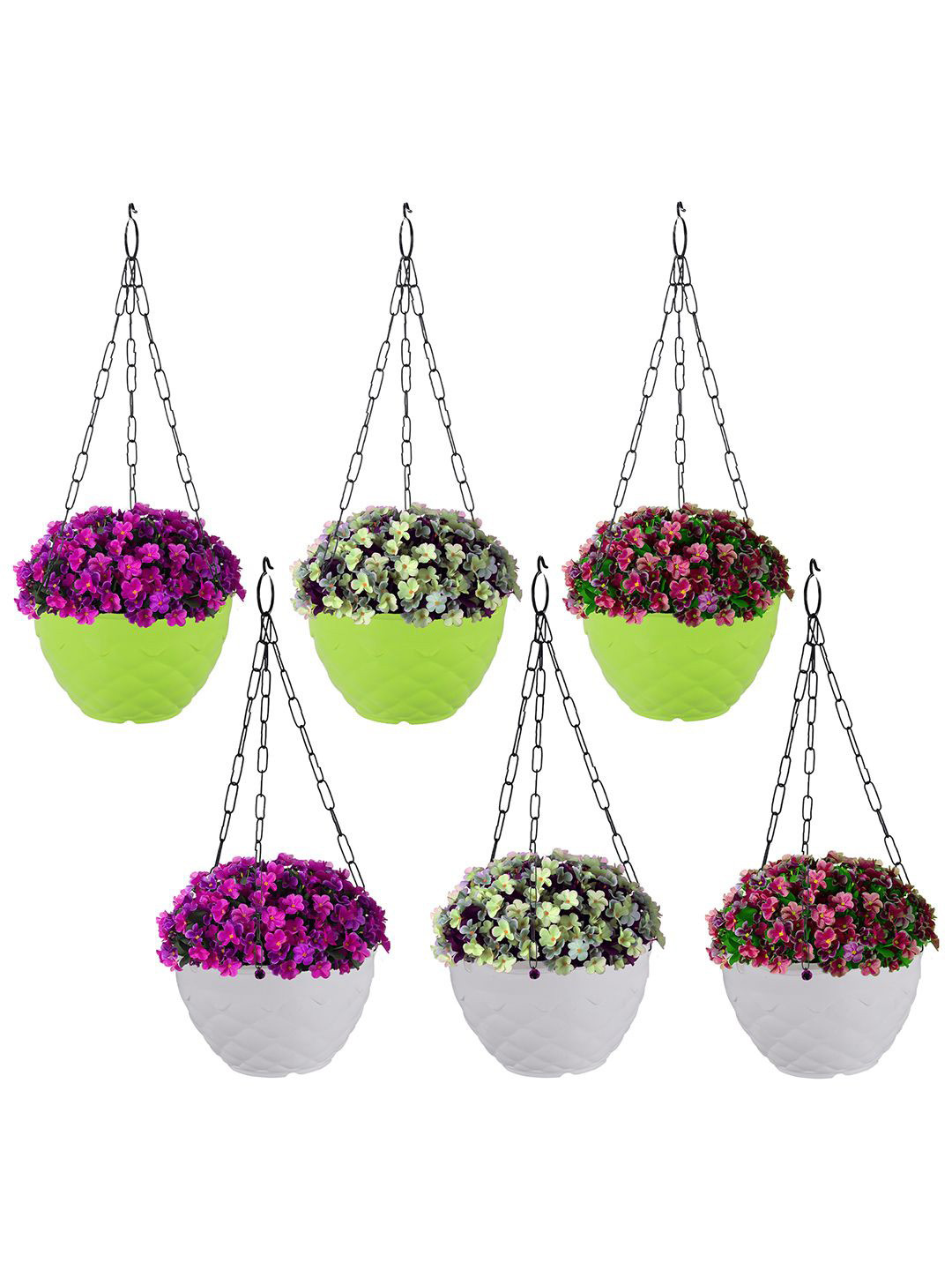 Kuber Industries Green & White 6 Pieces Textured Hanging Planters
Kuber Industries Green & White 6 Pieces Textured Hanging Planters