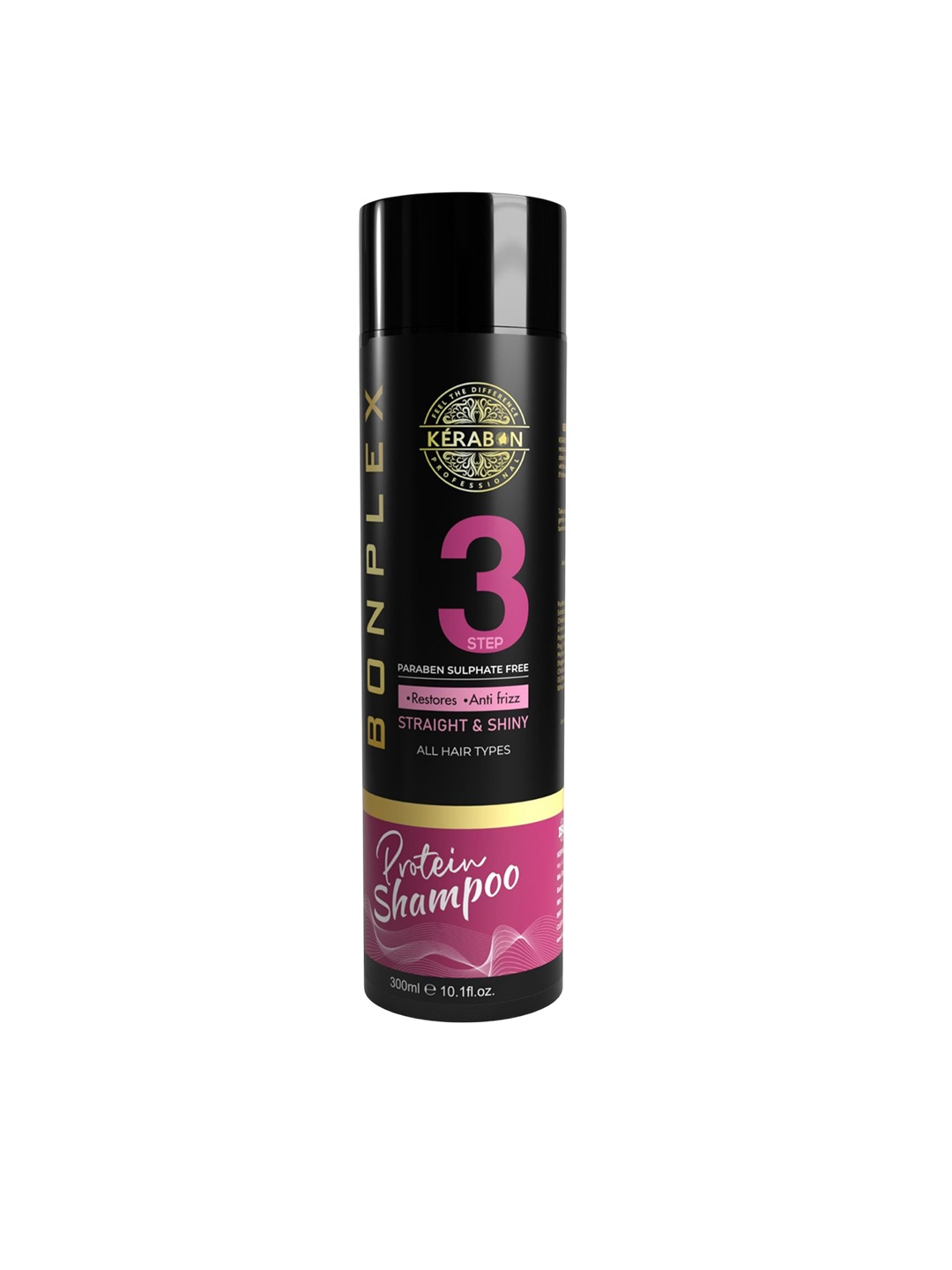KERABON PROFESSIONAL Bonplex Protein Shampoo For Straight & Shiny Hair - 300 ml, White
KERABON PROFESSIONAL Bonplex Protein Shampoo For Straight & Shiny Hair - 300 ml, White