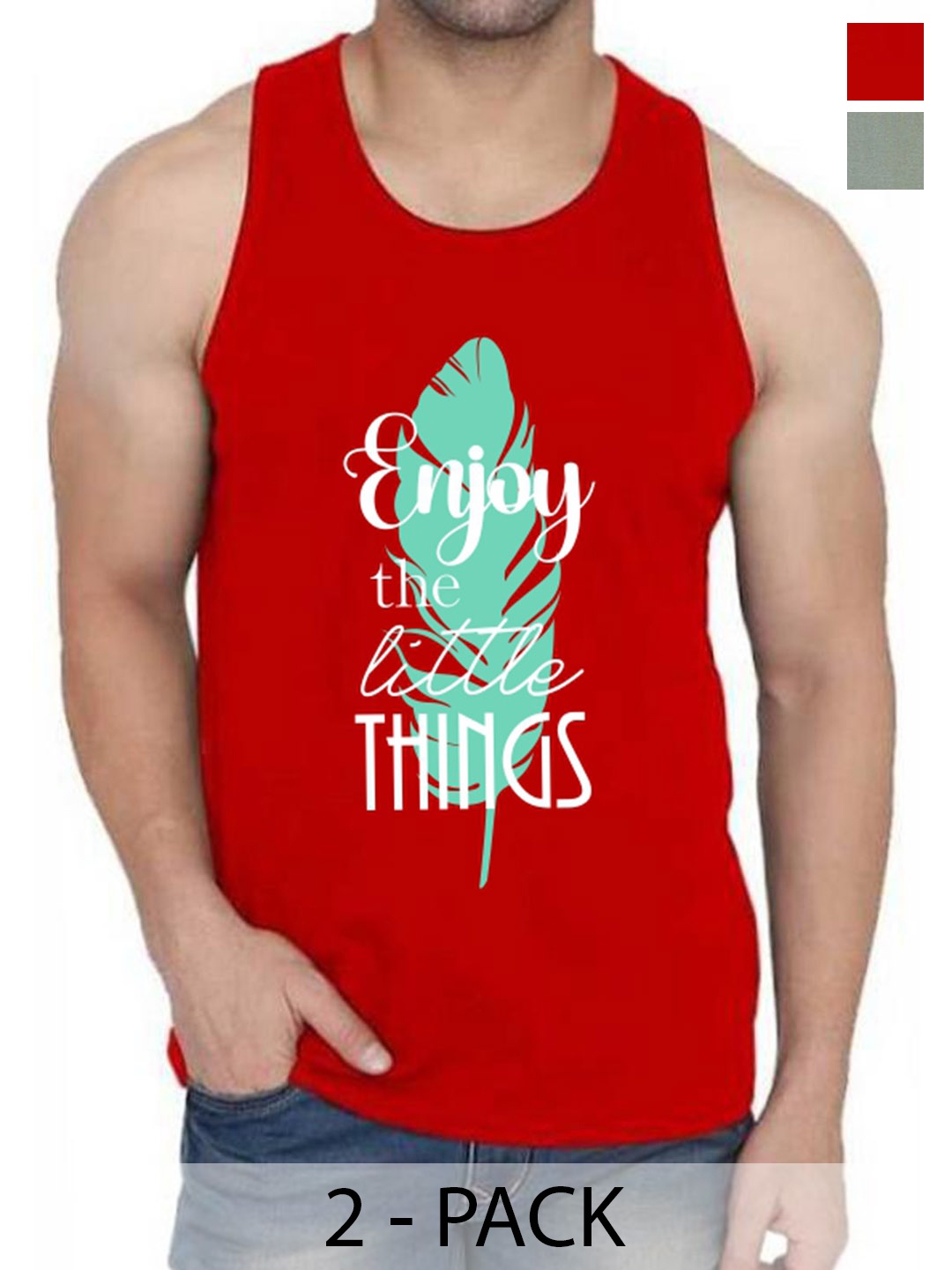 WOOSTRO Pack Of 2 Printed Cotton Innerwear Vests RS26 (ENJOY RED)(RUN LGTGREEN)
WOOSTRO Pack Of 2 Printed Cotton Innerwear Vests RS26 (ENJOY RED)(RUN LGTGREEN)