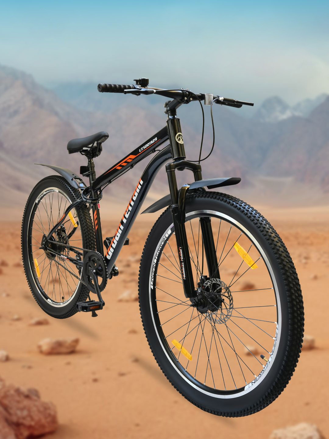 URBAN TERRAIN UT5001S29 with Dual Disc Brake, Bell & Lock Single Speed MTB Cycle, Black
URBAN TERRAIN UT5001S29 with Dual Disc Brake, Bell & Lock Single Speed MTB Cycle, Black