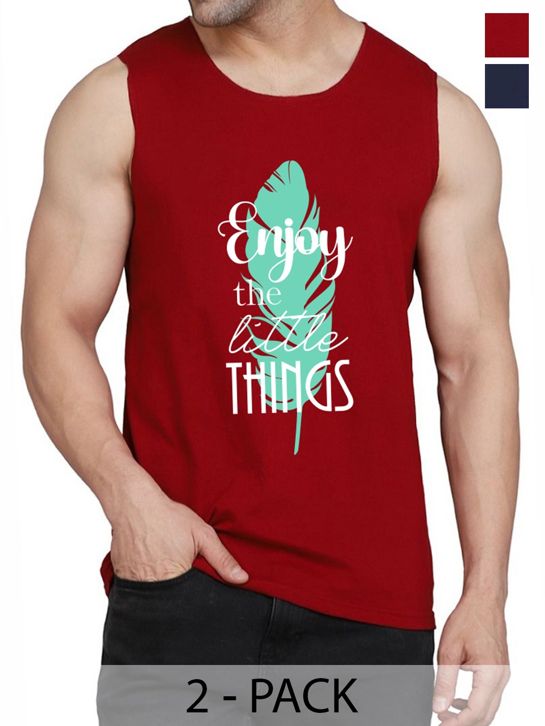 WOOSTRO Pack Of 2 Printed Cotton Innerwear Vests RS26 (ENJOY NAVY)(HARD WHITE), Maroon
WOOSTRO Pack Of 2 Printed Cotton Innerwear Vests RS26 (ENJOY NAVY)(HARD WHITE), Maroon
