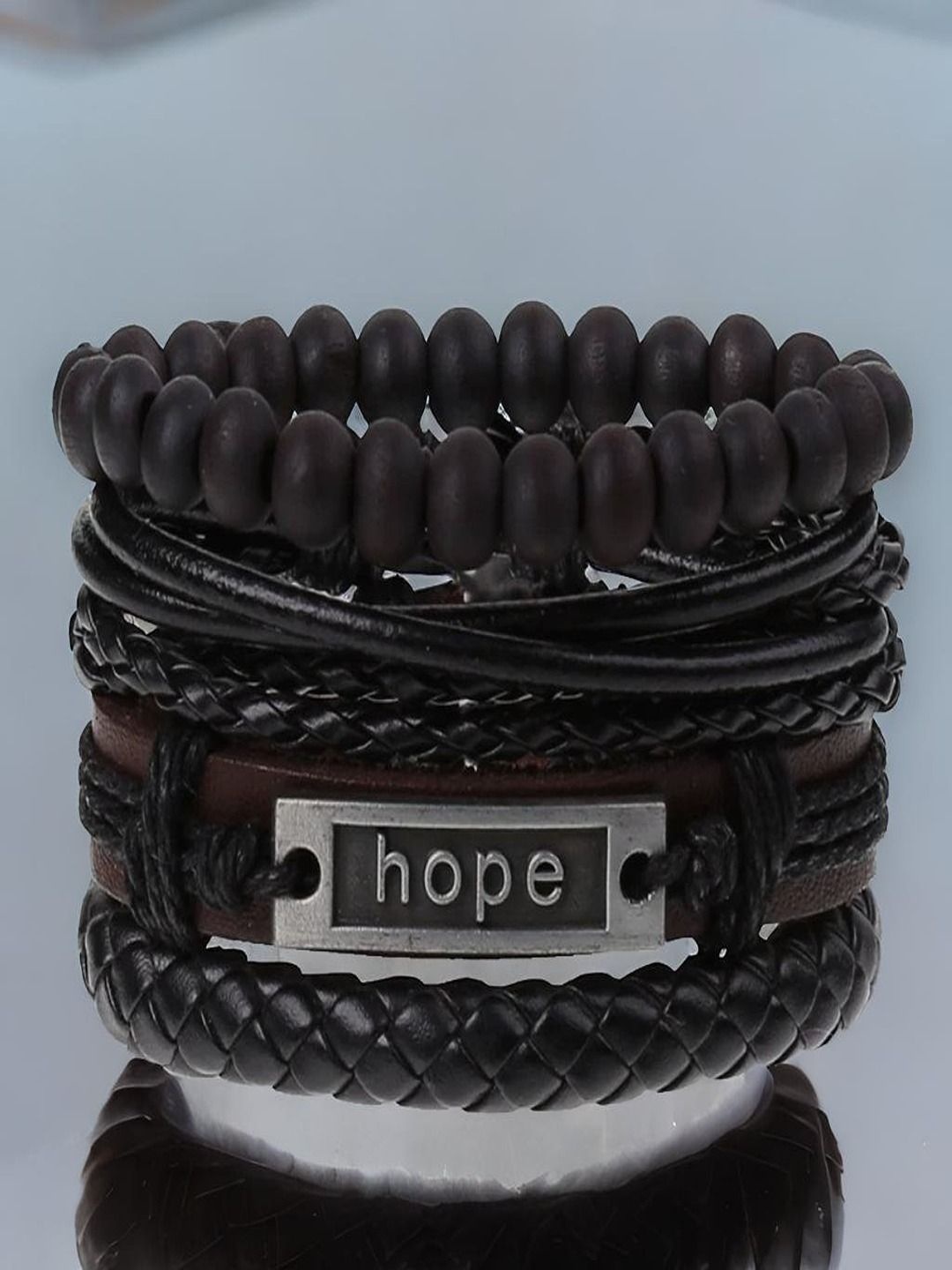 The Roadster Lifestyle Co Pack Of 4 Hope Engraved Leather Wrist Wrap Bracelet, Black
The Roadster Lifestyle Co Pack Of 4 Hope Engraved Leather Wrist Wrap Bracelet, Black