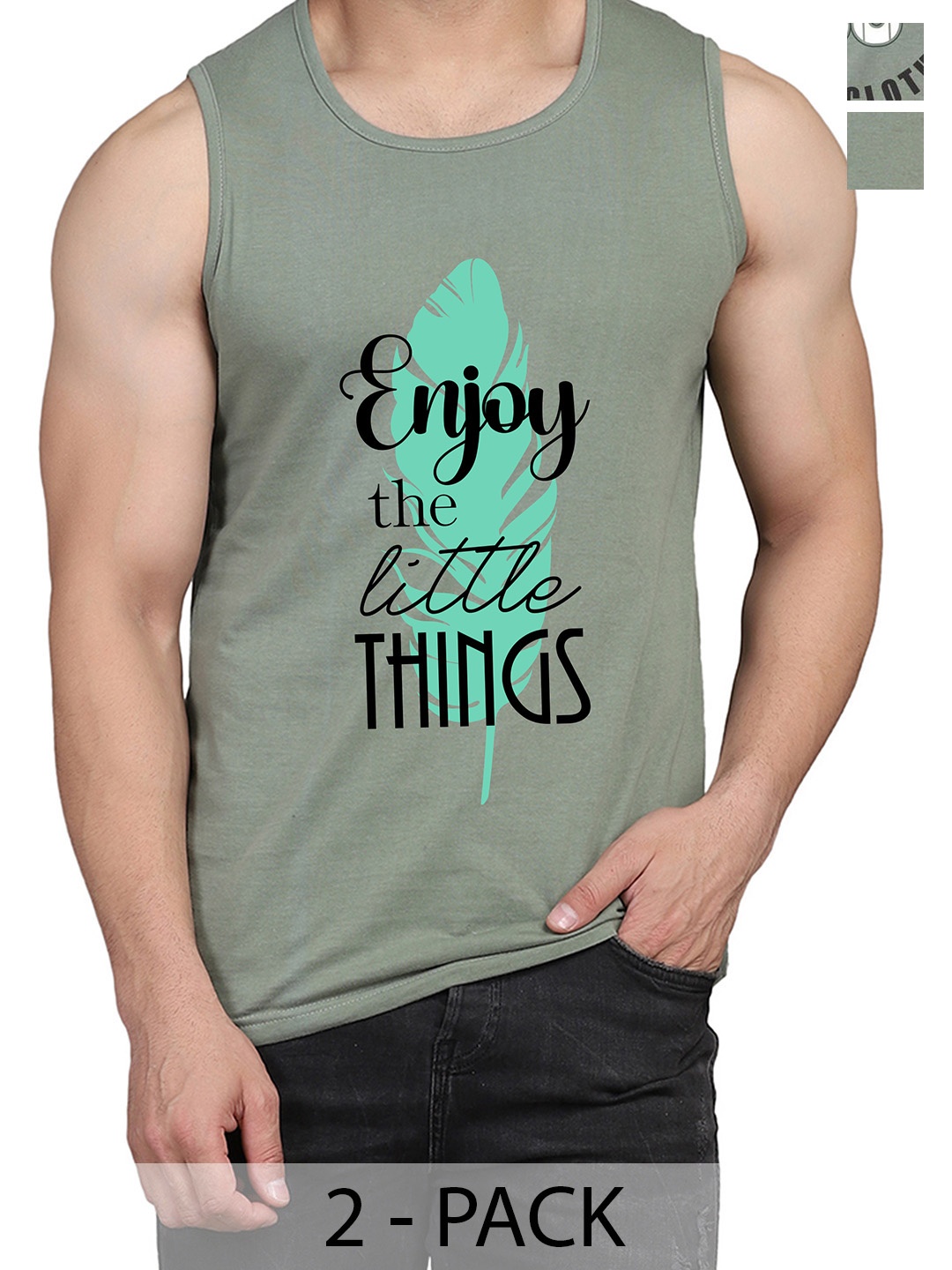 WOOSTRO Pack Of 2 Printed Cotton Innerwear Vests RS26 (ENJOY LGTGREEN)(98 LGTGREEN), Green
WOOSTRO Pack Of 2 Printed Cotton Innerwear Vests RS26 (ENJOY LGTGREEN)(98 LGTGREEN), Green