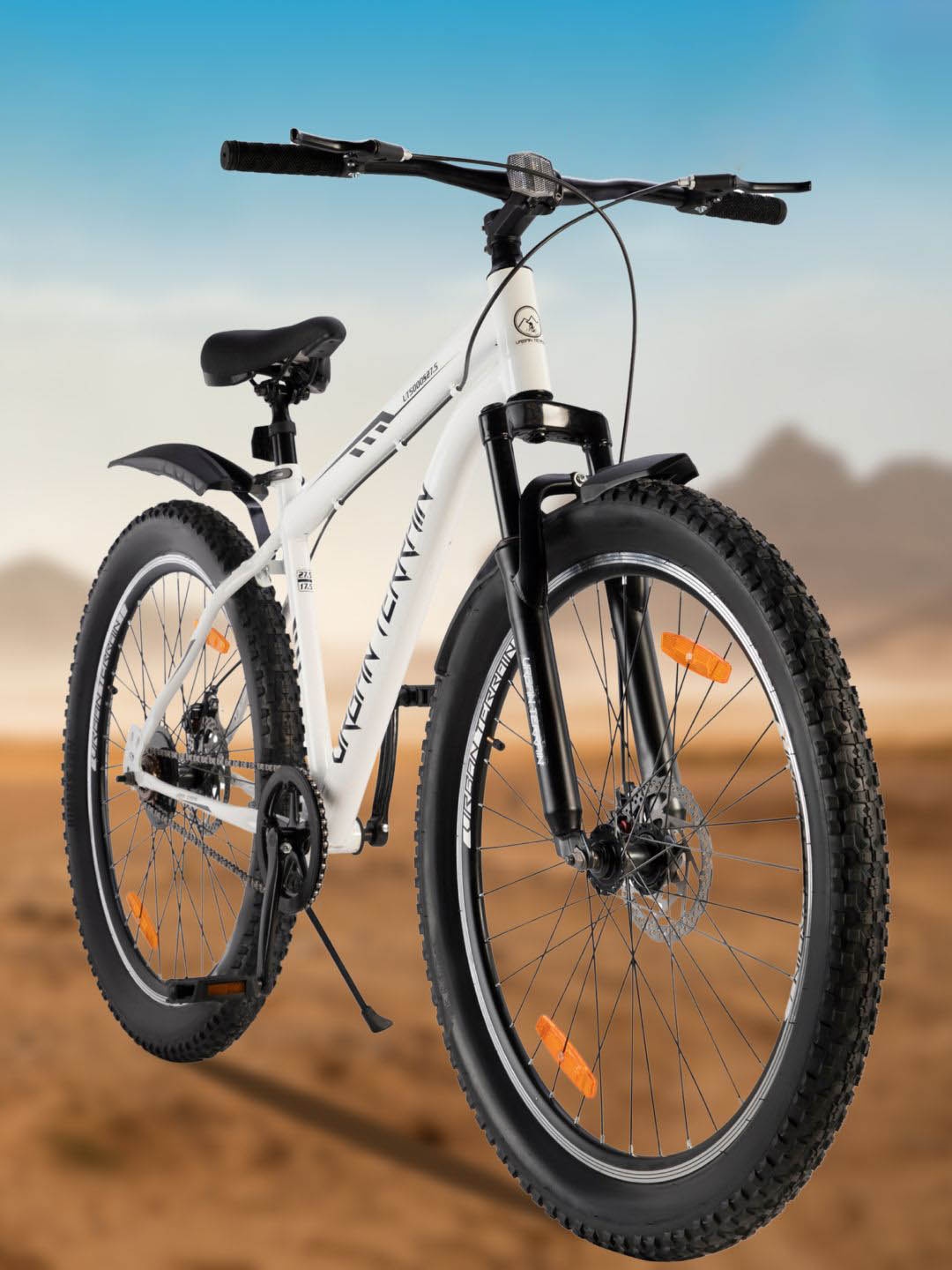 URBAN TERRAIN UT5000S27.5 Steel Frame 27.5T Single Speed Mountain Bike & Dual Disc Bicycle, White
URBAN TERRAIN UT5000S27.5 Steel Frame 27.5T Single Speed Mountain Bike & Dual Disc Bicycle, White