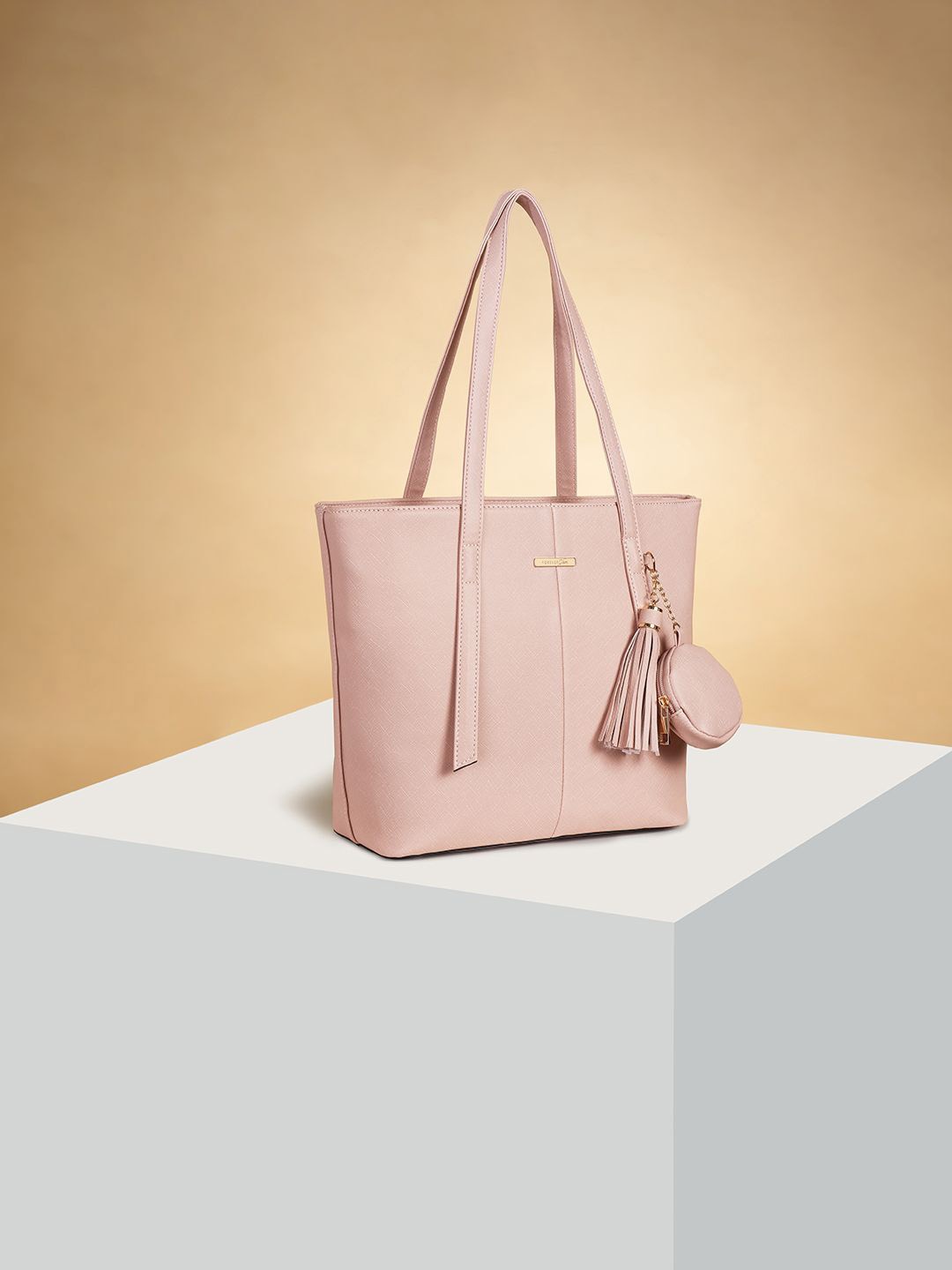 Forever Glam by Pantaloons Colourblocked PU Oversized Shopper Tote Bag with Tasselled, Pink
Forever Glam by Pantaloons Colourblocked PU Oversized Shopper Tote Bag with Tasselled, Pink