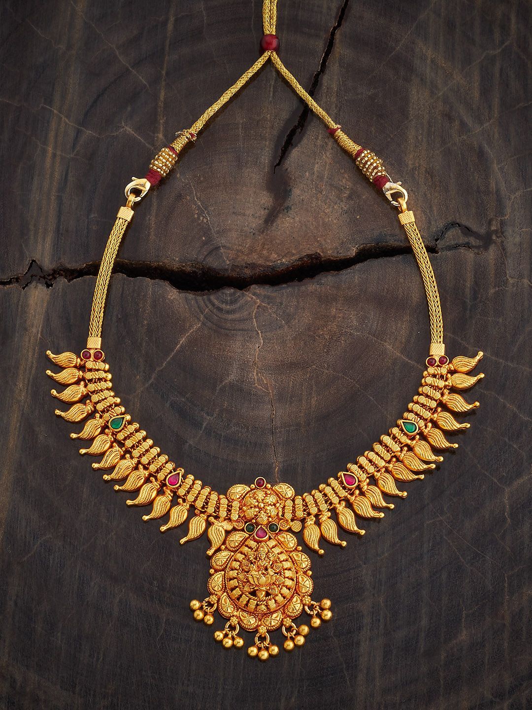 Kushal's Fashion Jewellery 92.5 Sterling Silver Gold-Plated Artificial Stones Necklace
Kushal's Fashion Jewellery 92.5 Sterling Silver Gold-Plated Artificial Stones Necklace