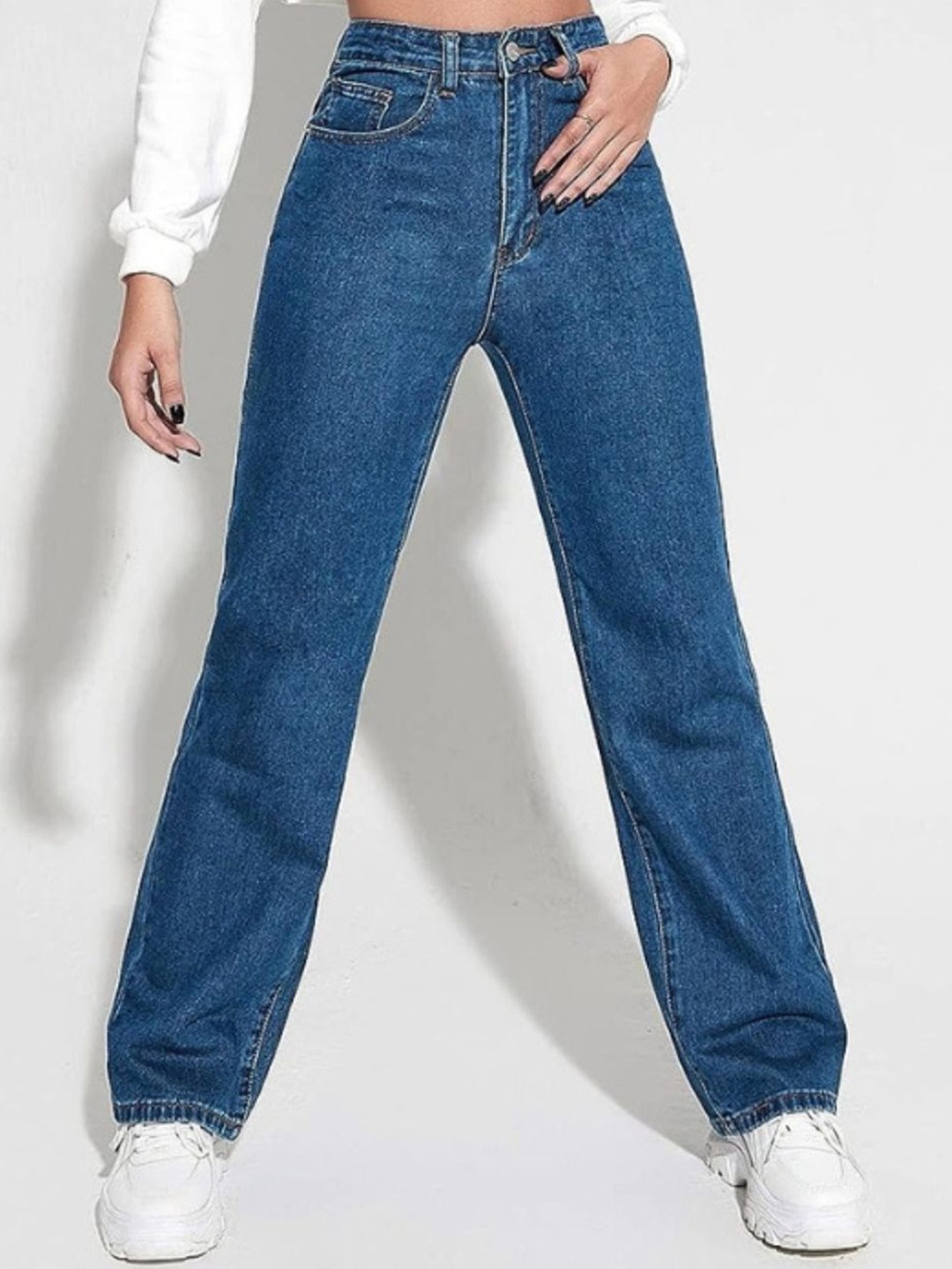 DressBerry Women Comfort Straight Fit High-Rise Light Fade Acid Wash Stretchable Jeans, Blue
DressBerry Women Comfort Straight Fit High-Rise Light Fade Acid Wash Stretchable Jeans, Blue