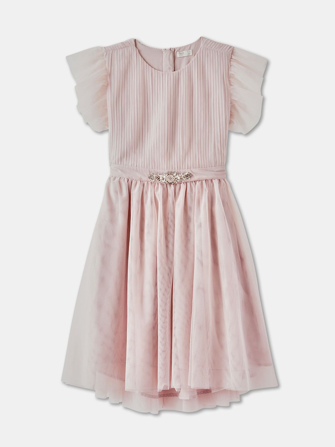 R&B Girls Accordion Pleats Embellished Flutter Sleeves Fit and Flare Midi Dress, Pink
R&B Girls Accordion Pleats Embellished Flutter Sleeves Fit and Flare Midi Dress, Pink