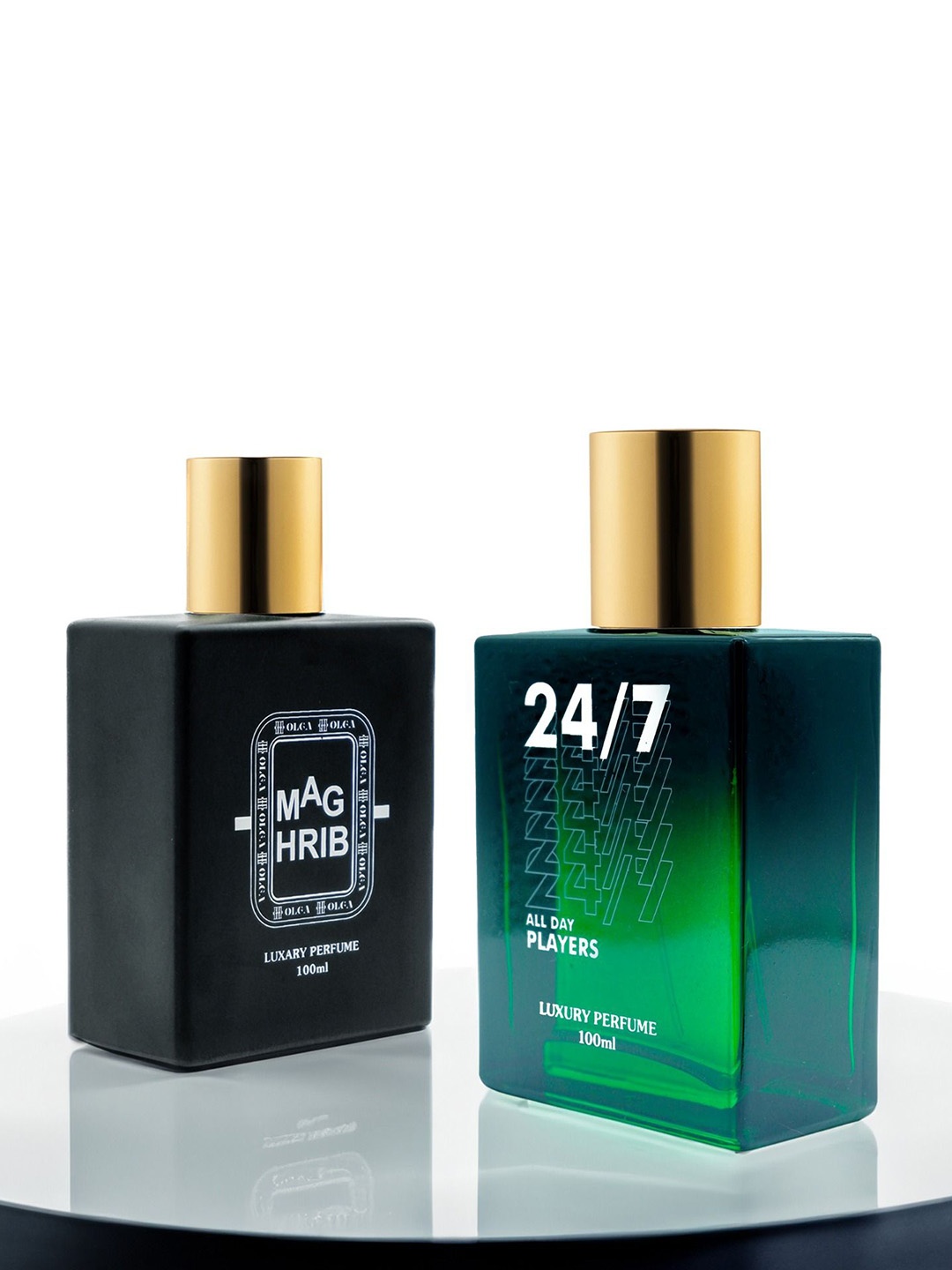 OLGA PERFUMES Set Of 2 Magrib & All Day Players 24/7 Long Lasting Perfume - 100 ml Each, Black
OLGA PERFUMES Set Of 2 Magrib & All Day Players 24/7 Long Lasting Perfume - 100 ml Each, Black