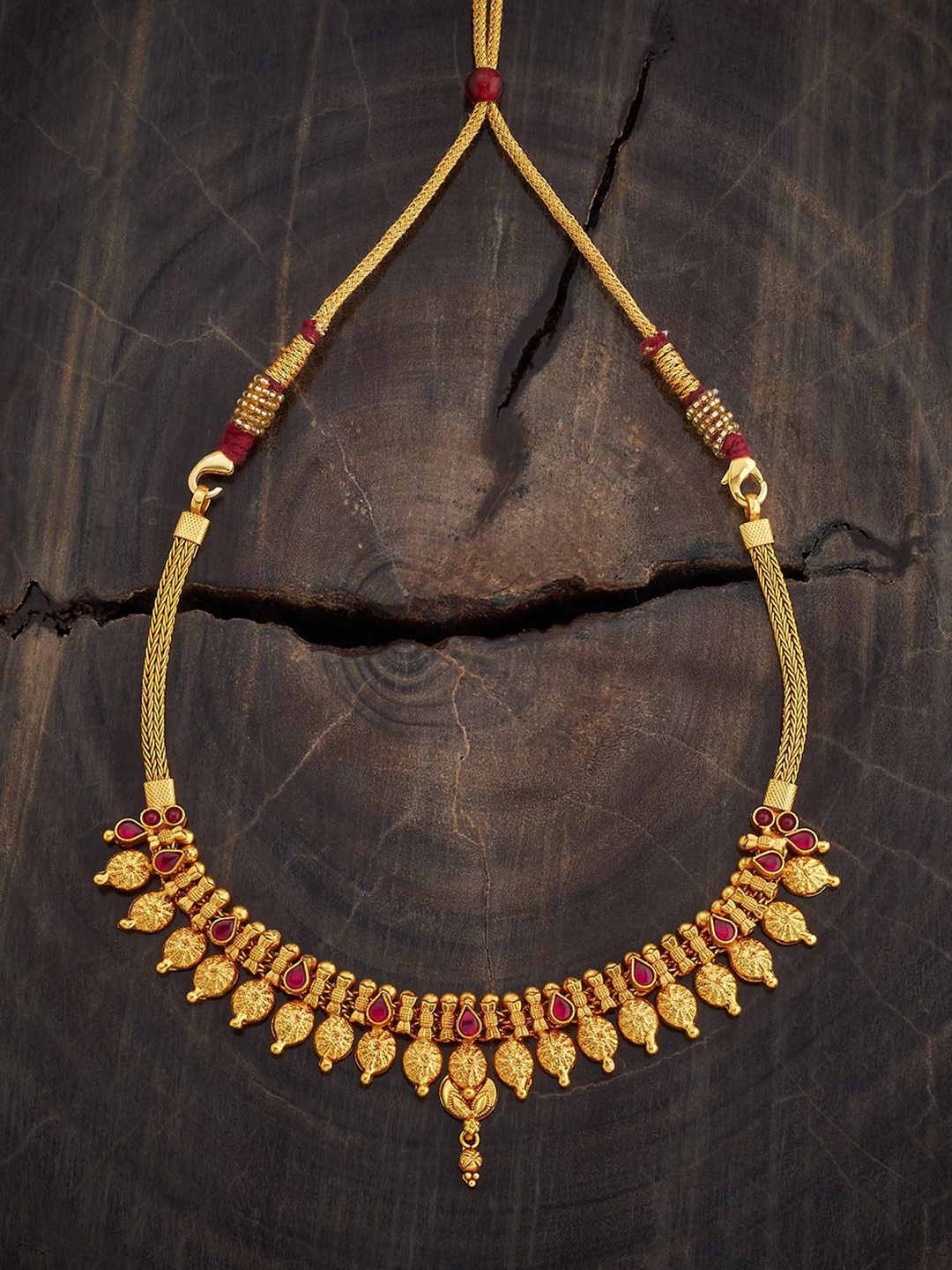 Kushal's Fashion Jewellery 92.5 Sterling Silver Gold-Plated Stone Studded Temple Necklace
Kushal's Fashion Jewellery 92.5 Sterling Silver Gold-Plated Stone Studded Temple Necklace