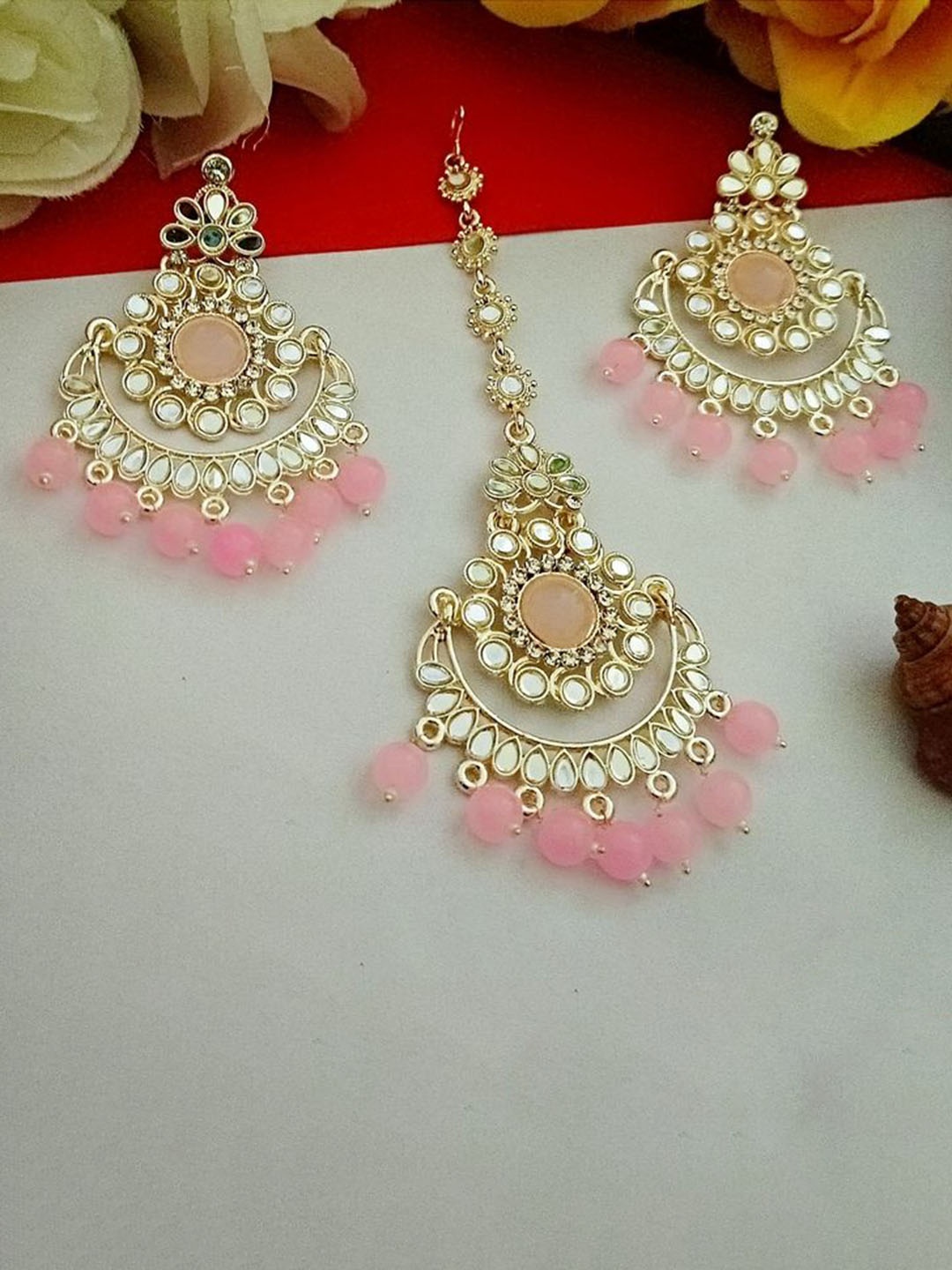 DIVASTRI Rhodium-Plated Artificial Stones-Studded And Beaded Jewellery Set, Gold
DIVASTRI Rhodium-Plated Artificial Stones-Studded And Beaded Jewellery Set, Gold