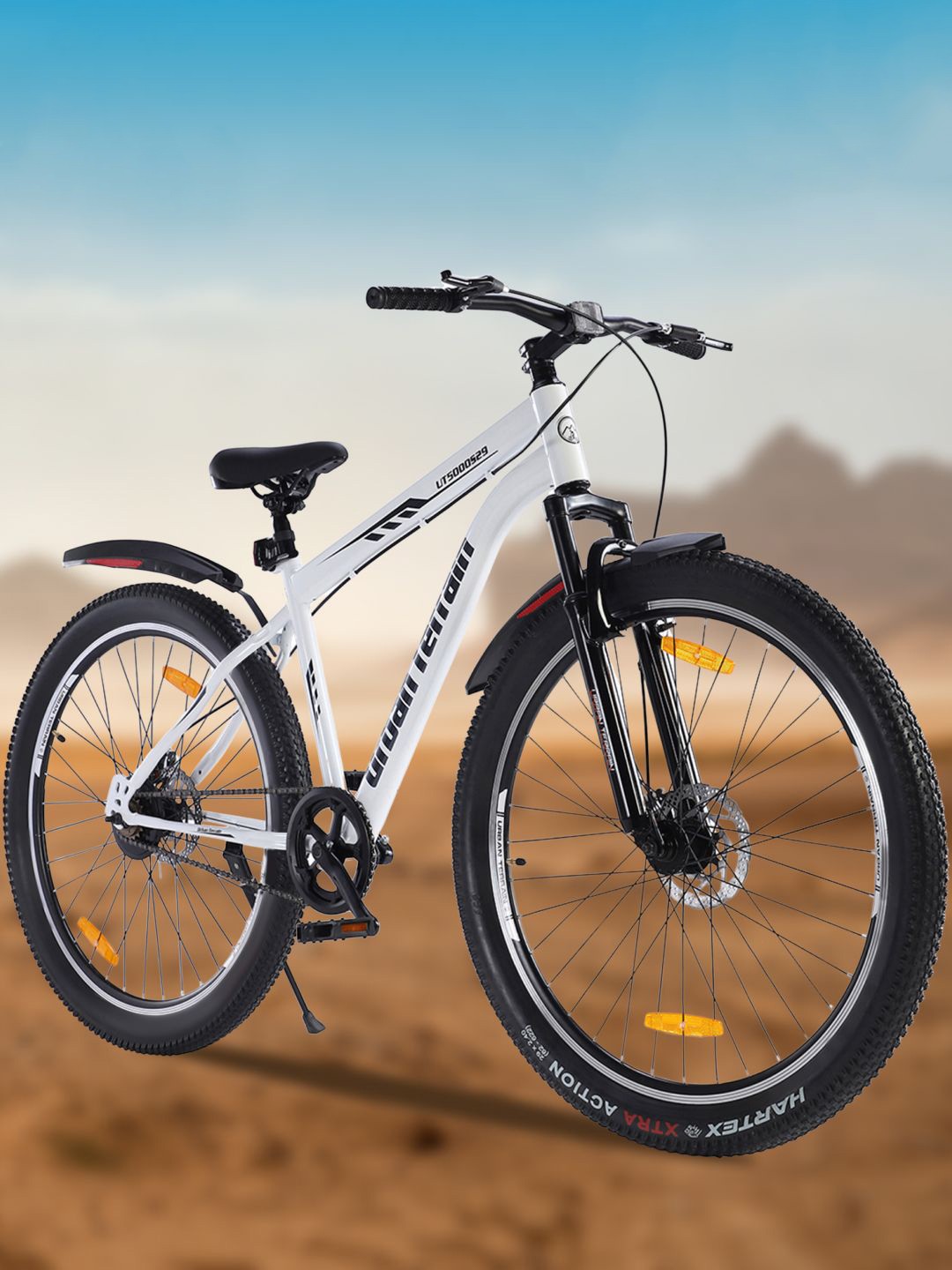 URBAN TERRAIN UT5000S29 Steel Frame 29T Single Speed Dual Disc Brake Mountain Cycle, Black, White
URBAN TERRAIN UT5000S29 Steel Frame 29T Single Speed Dual Disc Brake Mountain Cycle, Black, White