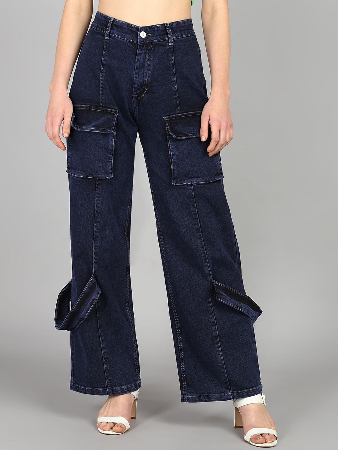 DressBerry Women Comfort Wide Leg High-Rise Light Fade Acid Wash Stretchable Jeans, Navy blue
DressBerry Women Comfort Wide Leg High-Rise Light Fade Acid Wash Stretchable Jeans, Navy blue