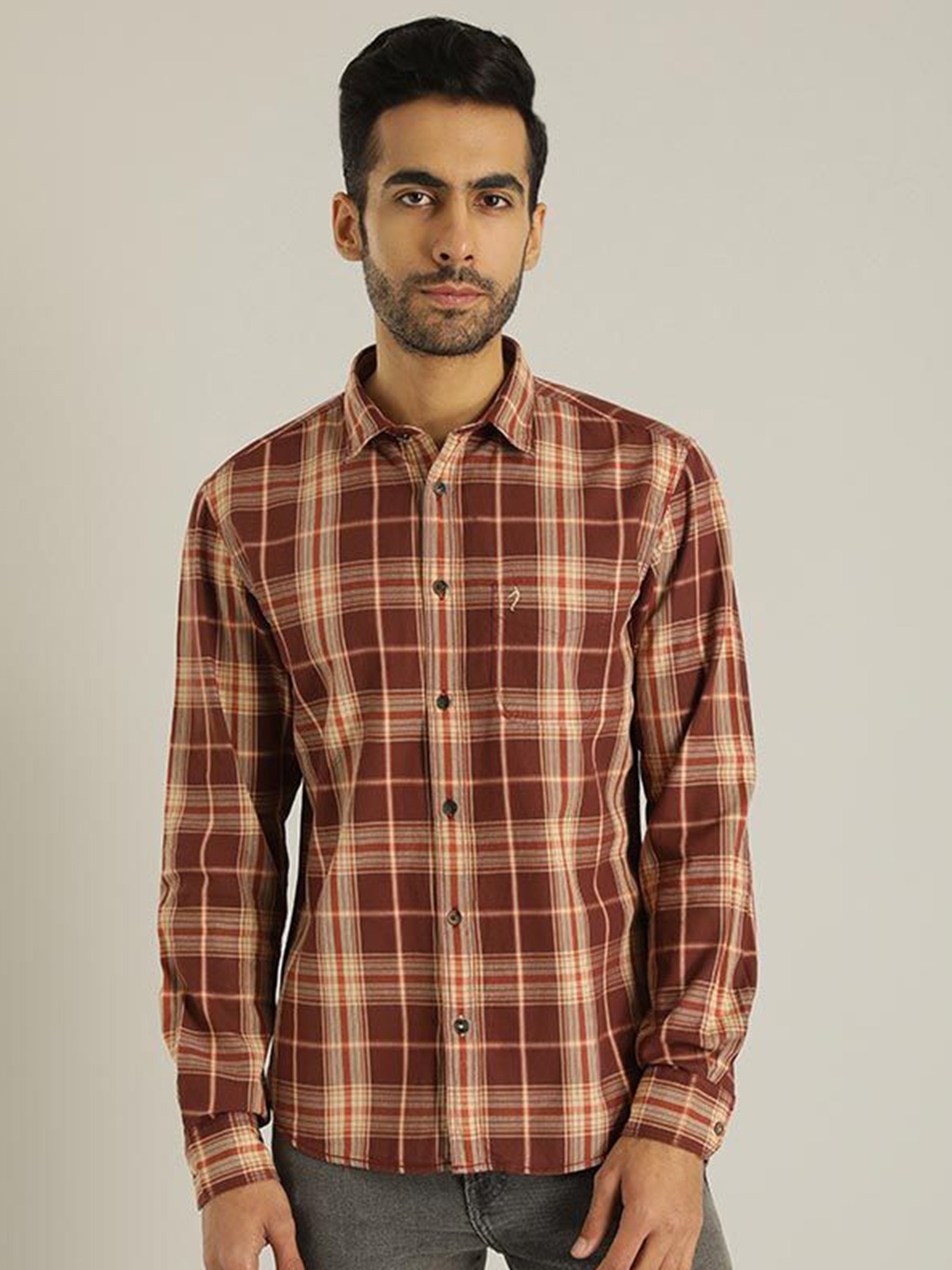 Indian Terrain Men Chiseled Skinny Fit Tartan Checks Opaque Checked Casual Shirt, Red
Indian Terrain Men Chiseled Skinny Fit Tartan Checks Opaque Checked Casual Shirt, Red