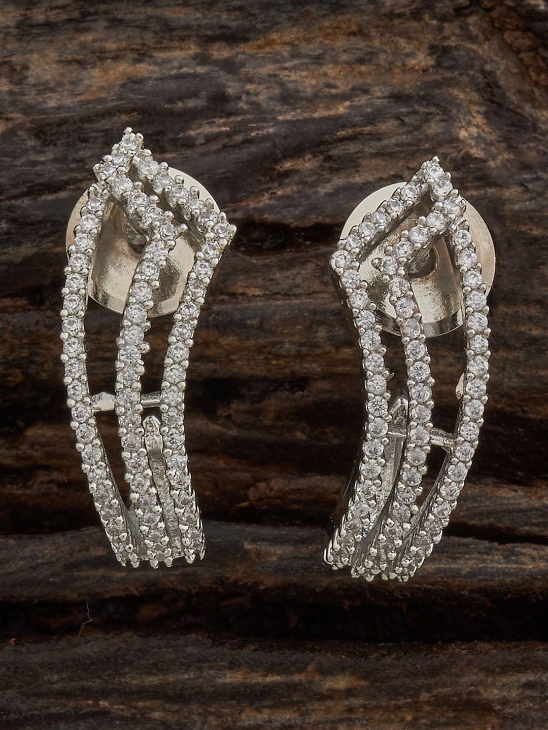 Kushal's Fashion Jewellery Rhodium-Plated Contemporary Zircon Half Hoop Earrings, White
Kushal's Fashion Jewellery Rhodium-Plated Contemporary Zircon Half Hoop Earrings, White