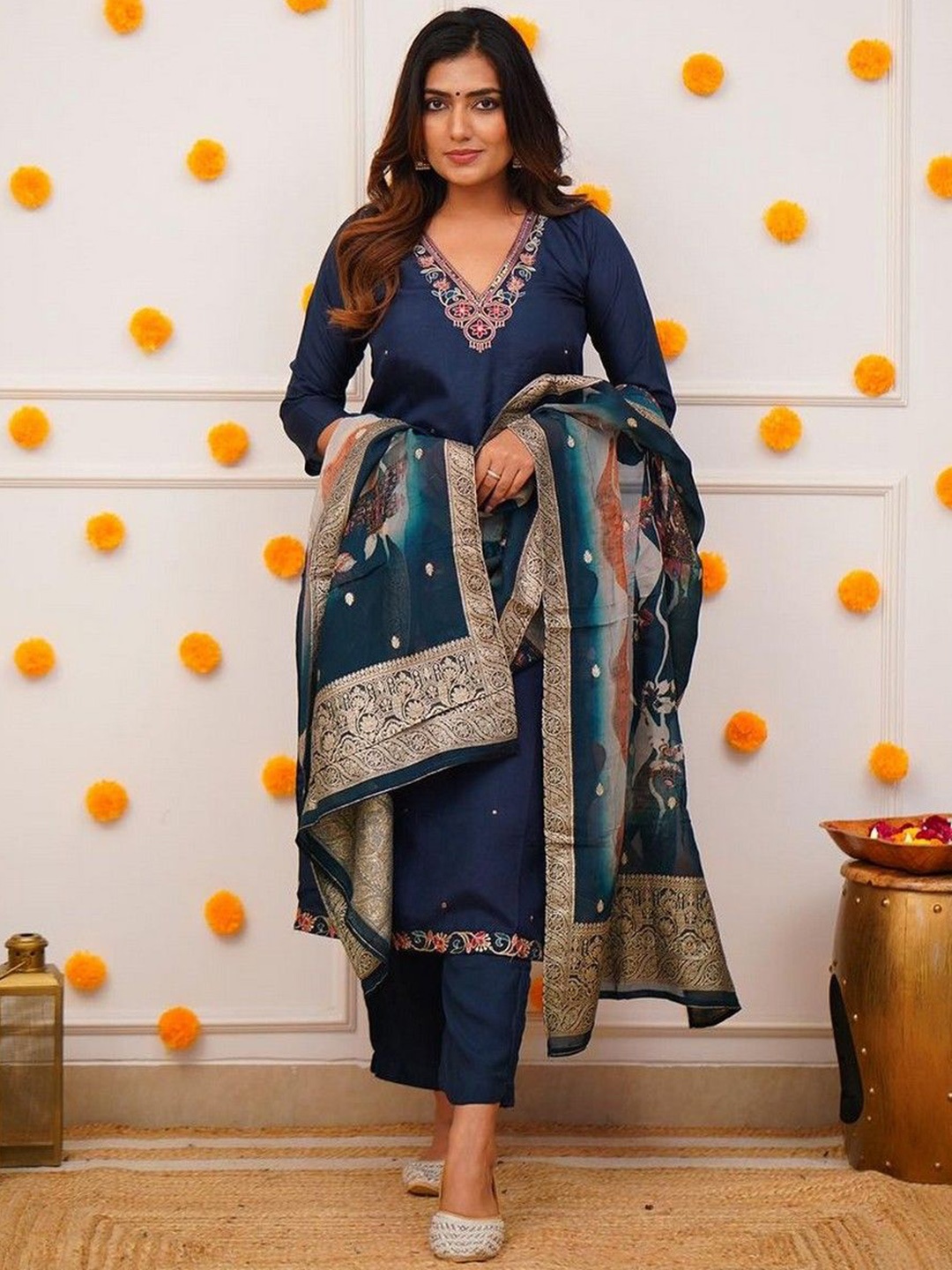 ZEEPKART Ethnic Motifs Embroidered Beads and Stones Kurta With Trouser & Dupatta, Blue
ZEEPKART Ethnic Motifs Embroidered Beads and Stones Kurta With Trouser & Dupatta, Blue