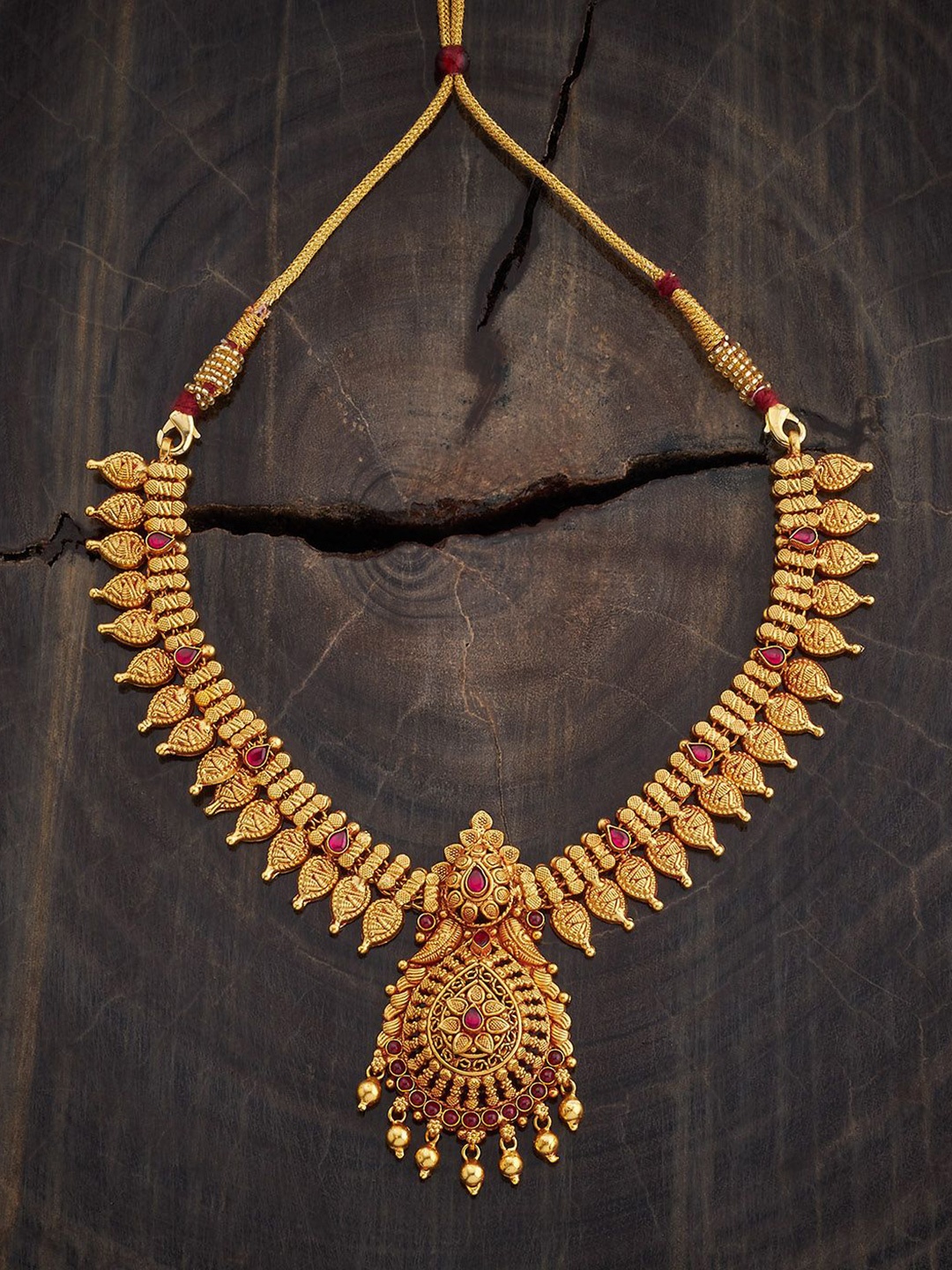 Kushal's Fashion Jewellery 92.5 Sterling Silver Gold-Plated Stone Studded Temple Necklace
Kushal's Fashion Jewellery 92.5 Sterling Silver Gold-Plated Stone Studded Temple Necklace