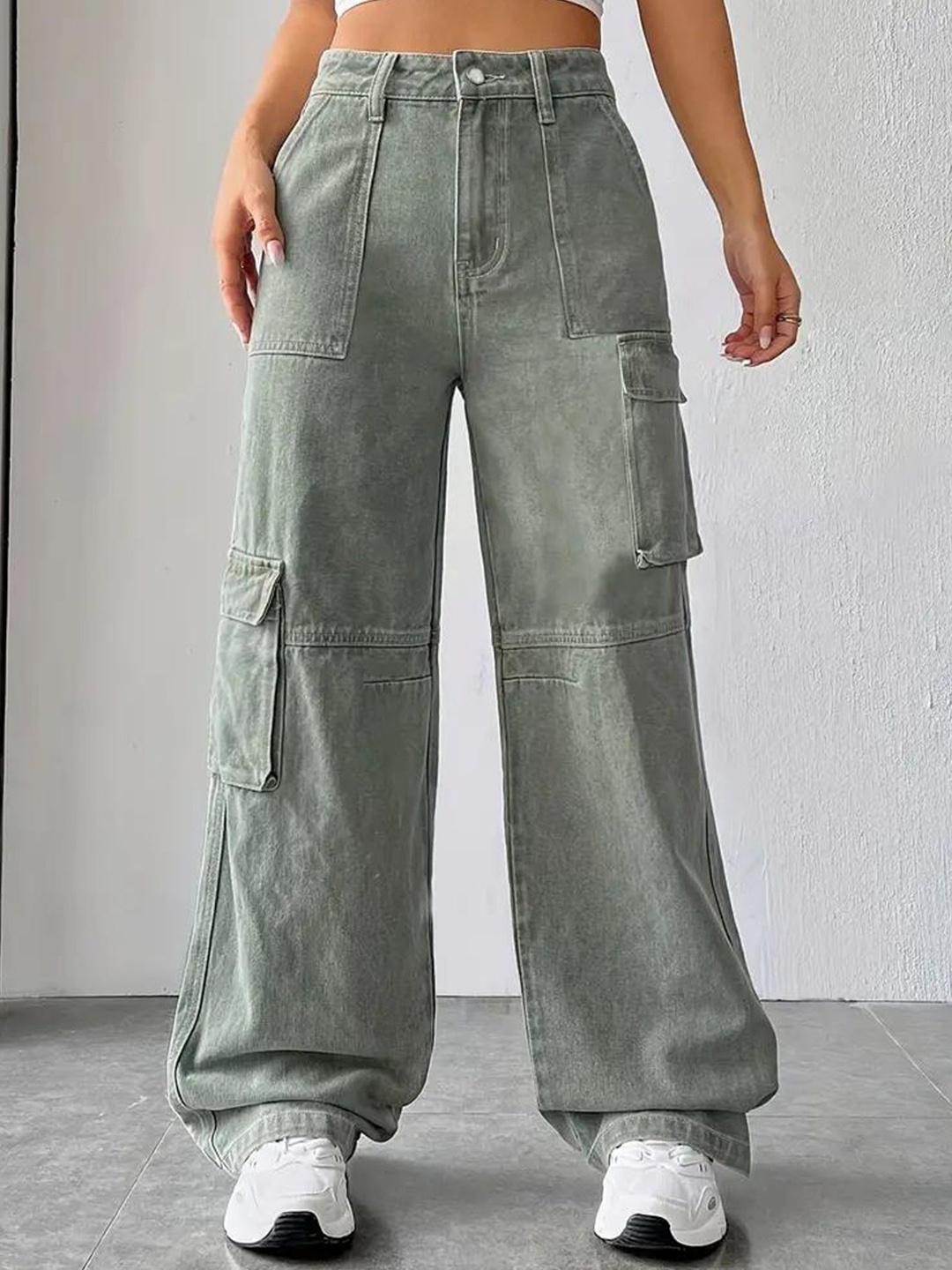 DressBerry Women Comfort Wide Leg High-Rise Light Fade Acid Wash Stretchable Jeans, Sea green
DressBerry Women Comfort Wide Leg High-Rise Light Fade Acid Wash Stretchable Jeans, Sea green