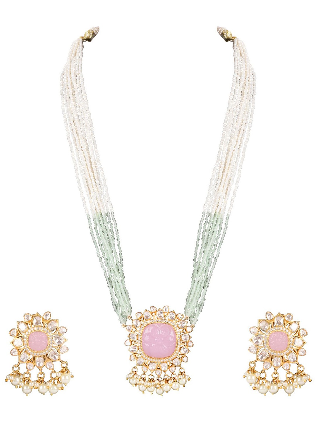 Sica Jewellery Sterling Silver Rhodium-Plated Stones Studded Necklace With Earrings, White
Sica Jewellery Sterling Silver Rhodium-Plated Stones Studded Necklace With Earrings, White