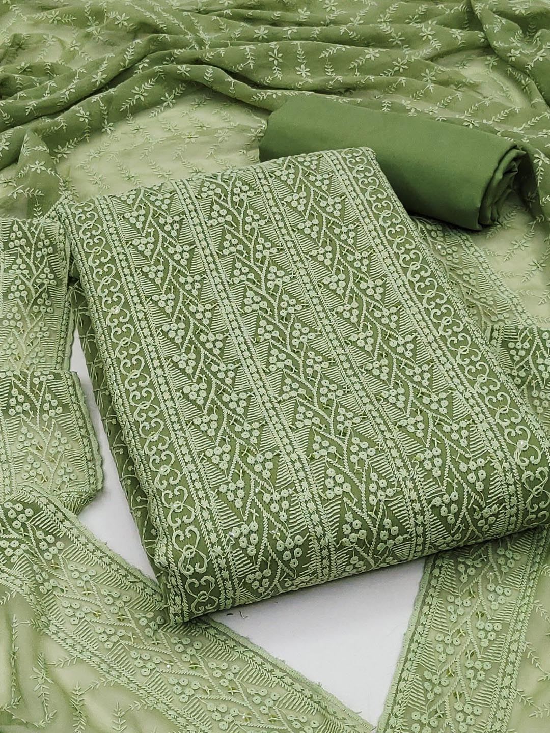 Rangtulika Ethnic Motifs Embroidered Sequinned Unstitched Dress Material, Green
Rangtulika Ethnic Motifs Embroidered Sequinned Unstitched Dress Material, Green