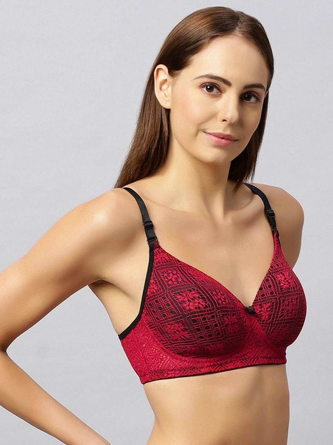 happybra Cotton Lightly-Padded Wire Free Medium Coverage Bridal Lace Lingerie Set Bridal02, Red
happybra Cotton Lightly-Padded Wire Free Medium Coverage Bridal Lace Lingerie Set Bridal02, Red