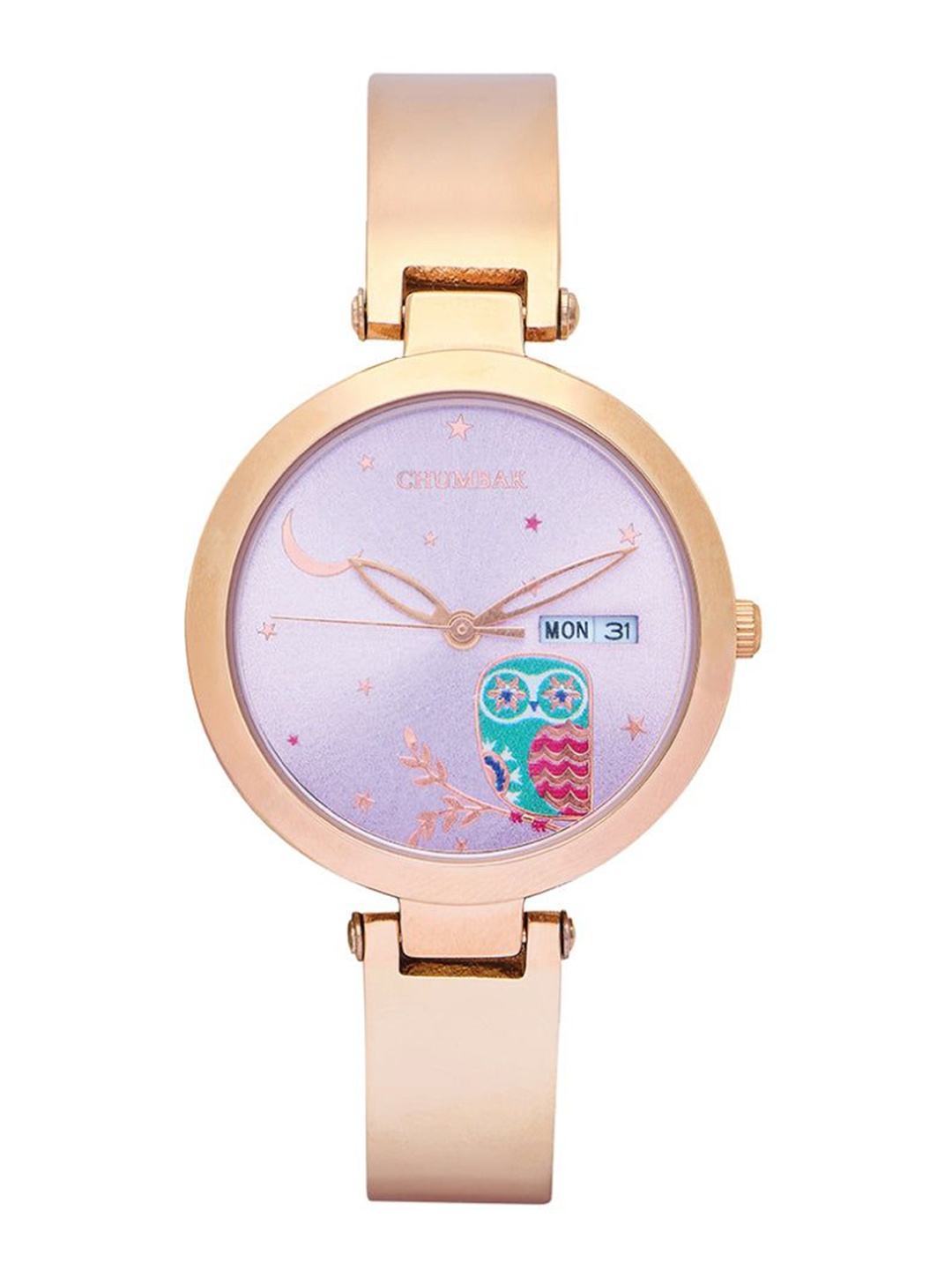 Chumbak Women Printed Dial & Stainless Steel Bracelet Style Analogue Watch 8907605138850, Rose gold
Chumbak Women Printed Dial & Stainless Steel Bracelet Style Analogue Watch 8907605138850, Rose gold