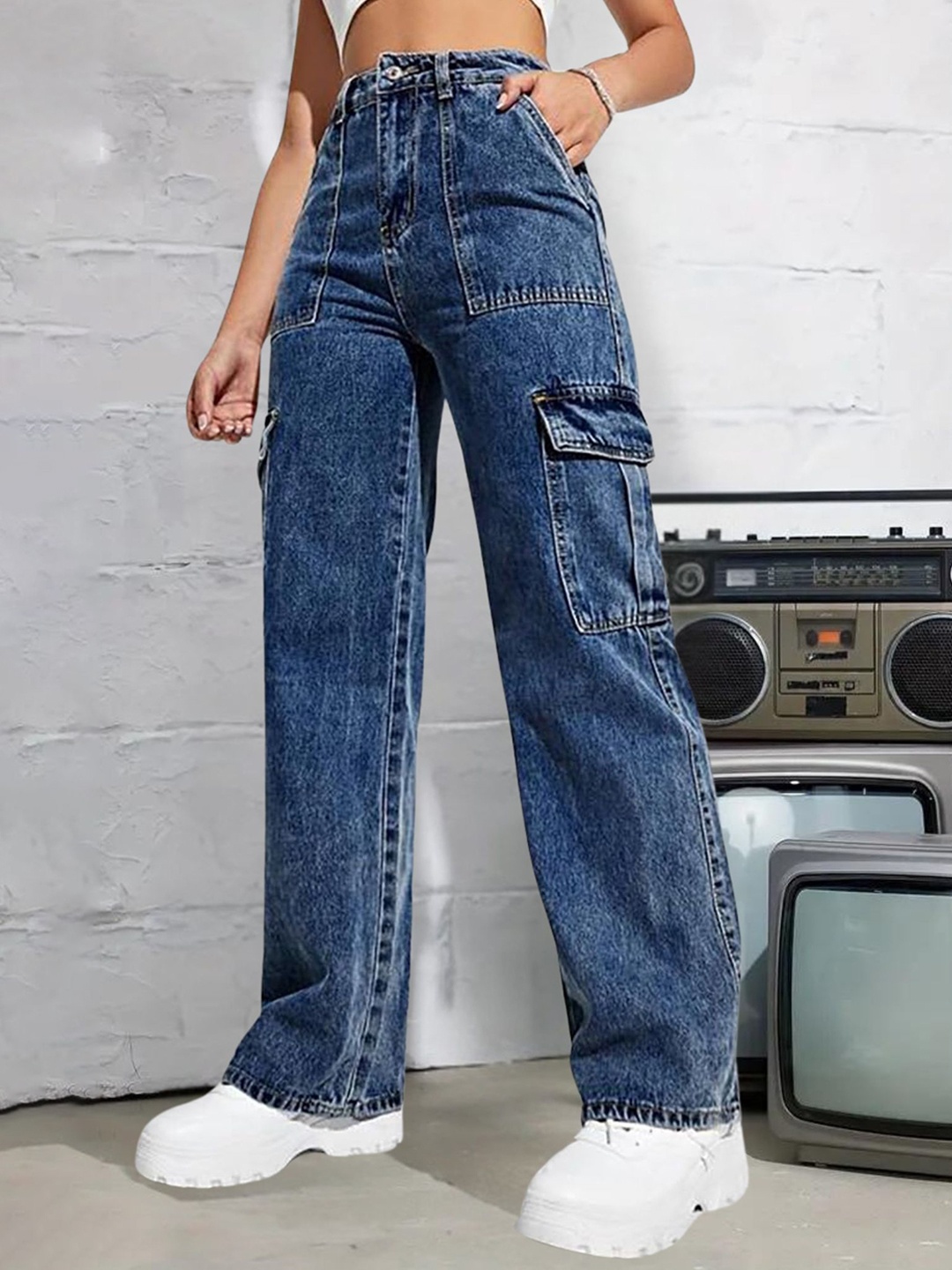 DressBerry Women Comfort Straight Fit High-Rise Light Fade Acid Wash Stretchable Jeans, Navy blue
DressBerry Women Comfort Straight Fit High-Rise Light Fade Acid Wash Stretchable Jeans, Navy blue