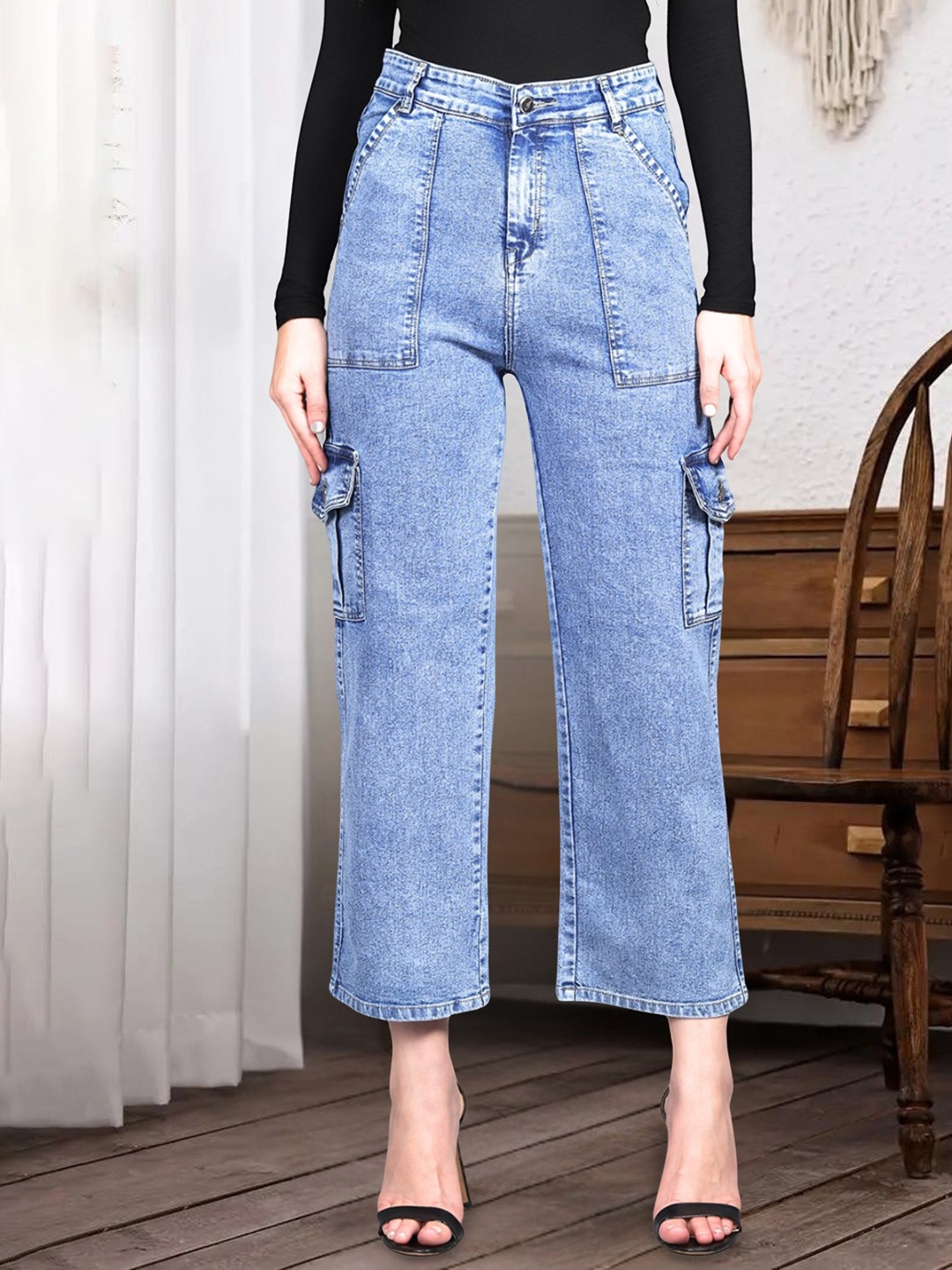 DressBerry Women Comfort Straight Fit High-Rise Light Fade Acid Wash Stretchable Jeans, Blue
DressBerry Women Comfort Straight Fit High-Rise Light Fade Acid Wash Stretchable Jeans, Blue