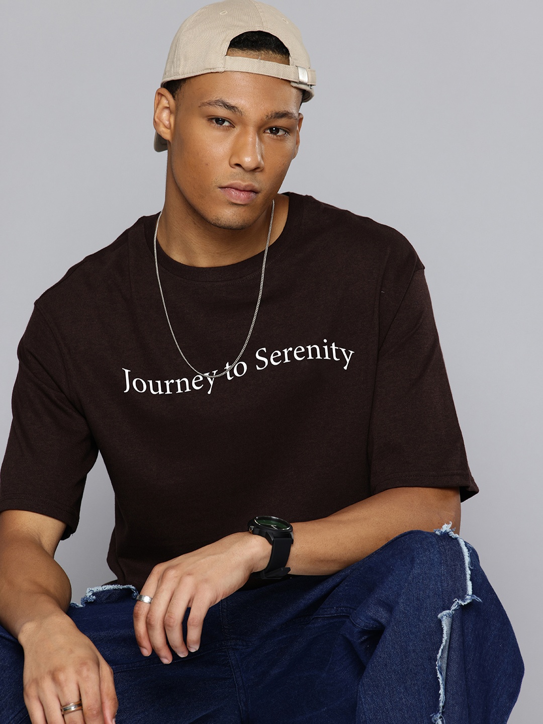 R.Code by The Roadster Lifestyle Co. Men Printed Cotton Relaxed Fit T-shirt, Coffee brown
R.Code by The Roadster Lifestyle Co. Men Printed Cotton Relaxed Fit T-shirt, Coffee brown