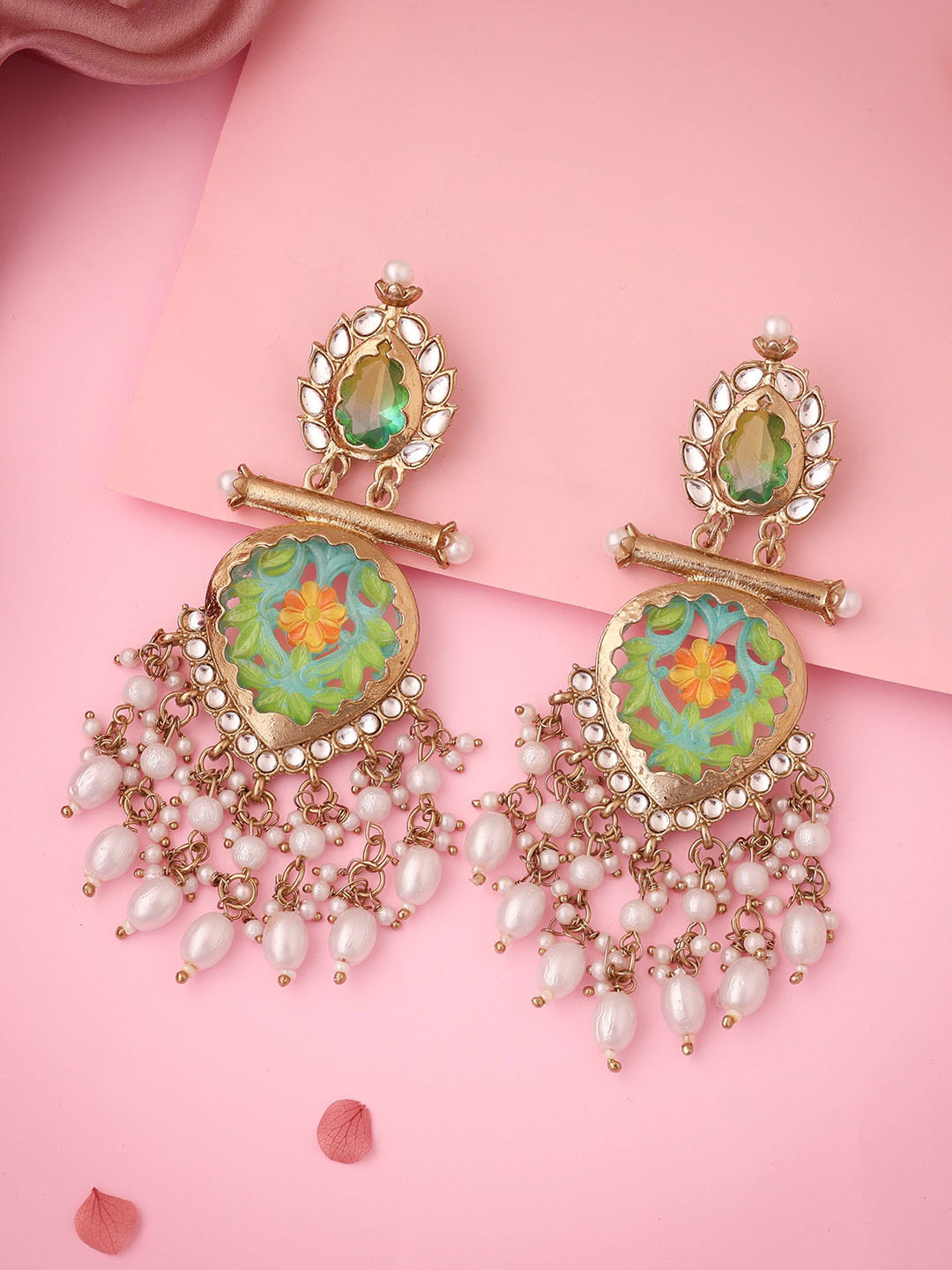 Anouk Gold-Plated Artificial Stones And Beads Beaded Teardrop Shaped Drop Earrings
Anouk Gold-Plated Artificial Stones And Beads Beaded Teardrop Shaped Drop Earrings