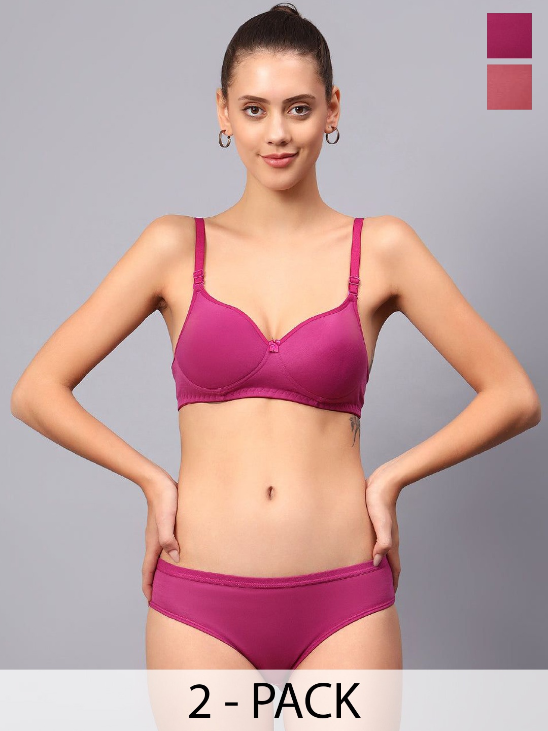 Designer Bugs Pack Of 2 Cotton Non Padded Non Wired Lingerie Set NPLS-DP-VP-30B, Purple
Designer Bugs Pack Of 2 Cotton Non Padded Non Wired Lingerie Set NPLS-DP-VP-30B, Purple