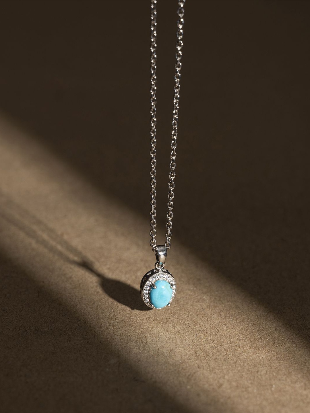 Stone Story By Shruti 925 Sterling Silver Rhodium-Plated Stone Studded Pendant With Chain
Stone Story By Shruti 925 Sterling Silver Rhodium-Plated Stone Studded Pendant With Chain