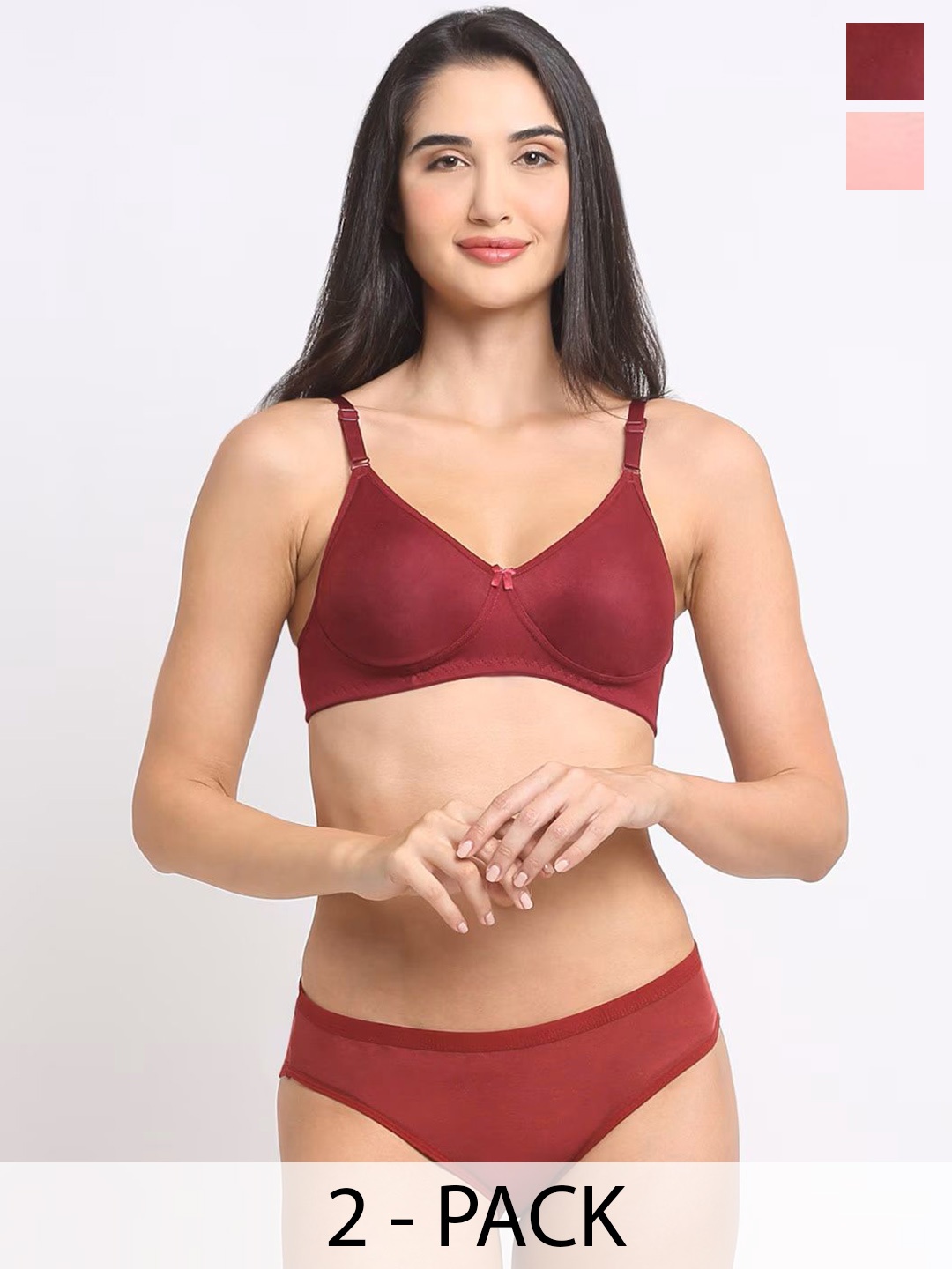 Designer Bugs Pack Of 2 Cotton Non Padded Non Wired Lingerie Set NPLS-RG-M-30B, Rose gold
Designer Bugs Pack Of 2 Cotton Non Padded Non Wired Lingerie Set NPLS-RG-M-30B, Rose gold