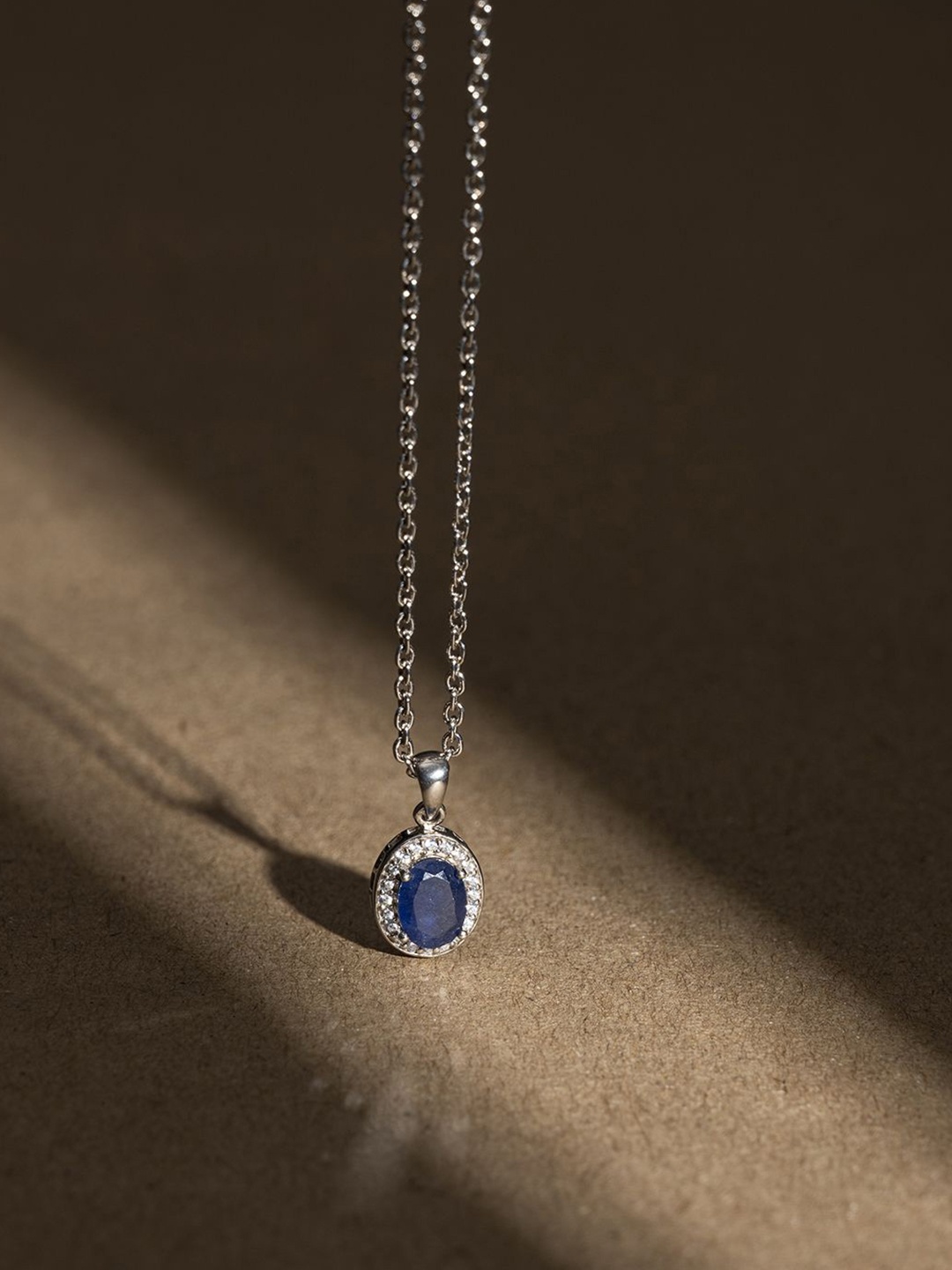 Stone Story By Shruti 925 Sterling Silver Rhodium-Plated Oval Shaped Pendants With Chains
Stone Story By Shruti 925 Sterling Silver Rhodium-Plated Oval Shaped Pendants With Chains