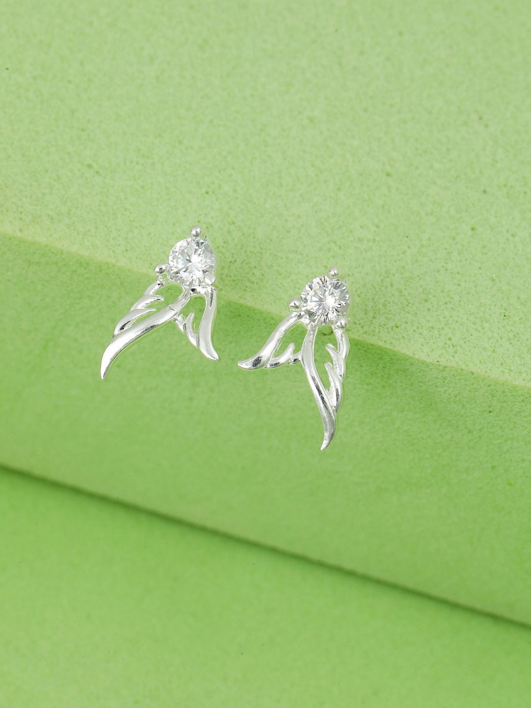 MAIRA 925 Sterling Silver Rhodium-Plated Cubic Zirconia Stone Studded Drop Earrings
MAIRA 925 Sterling Silver Rhodium-Plated Cubic Zirconia Stone Studded Drop Earrings