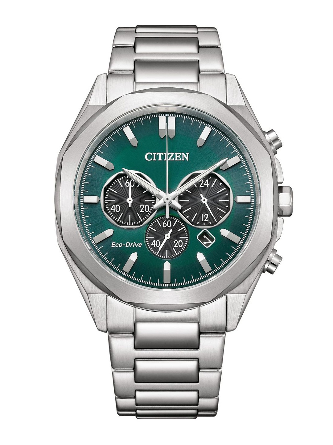 Citizen Eco Drive Men Stainless Steel Bracelet Style Straps Analogue Watch CA4590-81X, Green
Citizen Eco Drive Men Stainless Steel Bracelet Style Straps Analogue Watch CA4590-81X, Green