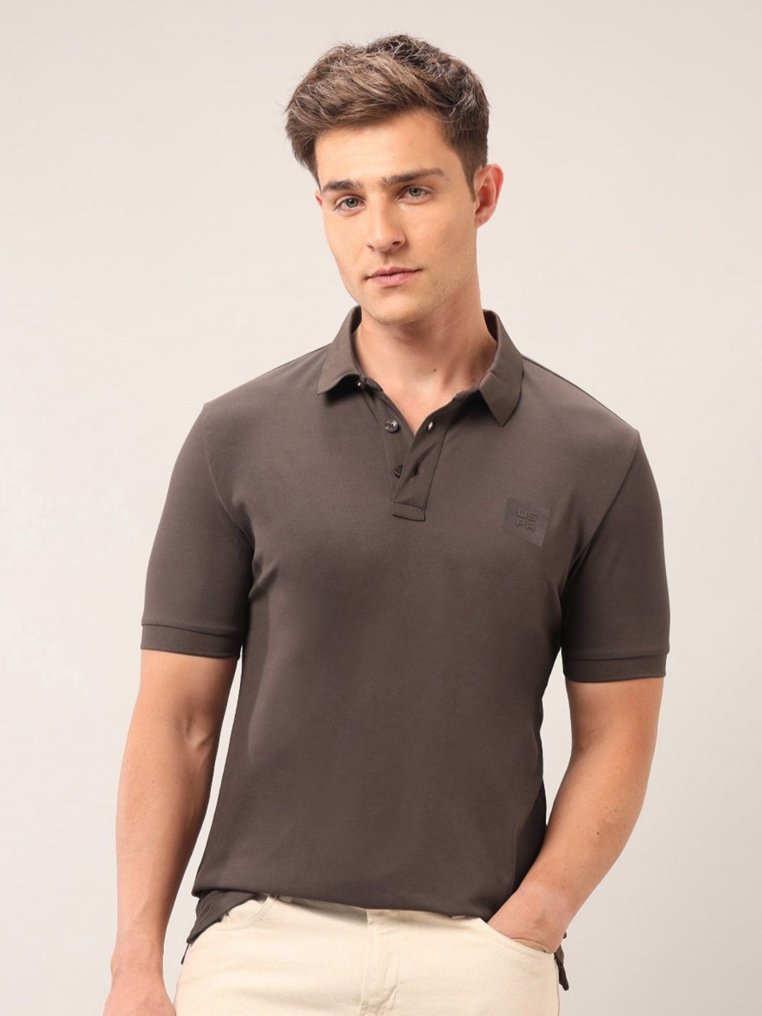 U.S. Polo Assn. Denim Co. Men Brand Logo Polo Collar Pockets Slim Fit T-shirt, Brown
U.S. Polo Assn. Denim Co. Men Brand Logo Polo Collar Pockets Slim Fit T-shirt, Brown