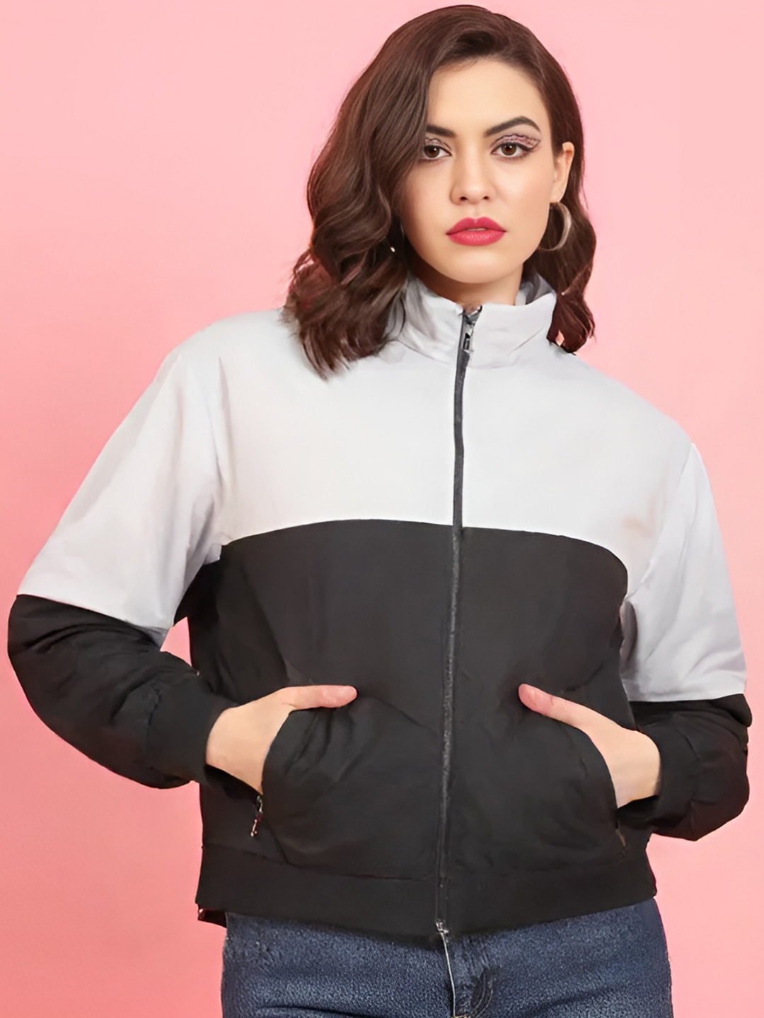Shiv traders collection Women Colourblocked Polyester Lightweight Bomber Jacket, Multi
Shiv traders collection Women Colourblocked Polyester Lightweight Bomber Jacket, Multi