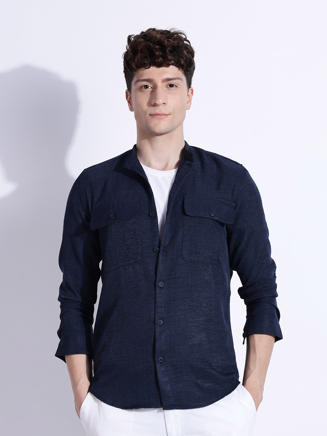 THE BEETEL HOUSE Men Air Linen DP Like Regular Slim Fit Casual Shirt, Navy blue
THE BEETEL HOUSE Men Air Linen DP Like Regular Slim Fit Casual Shirt, Navy blue