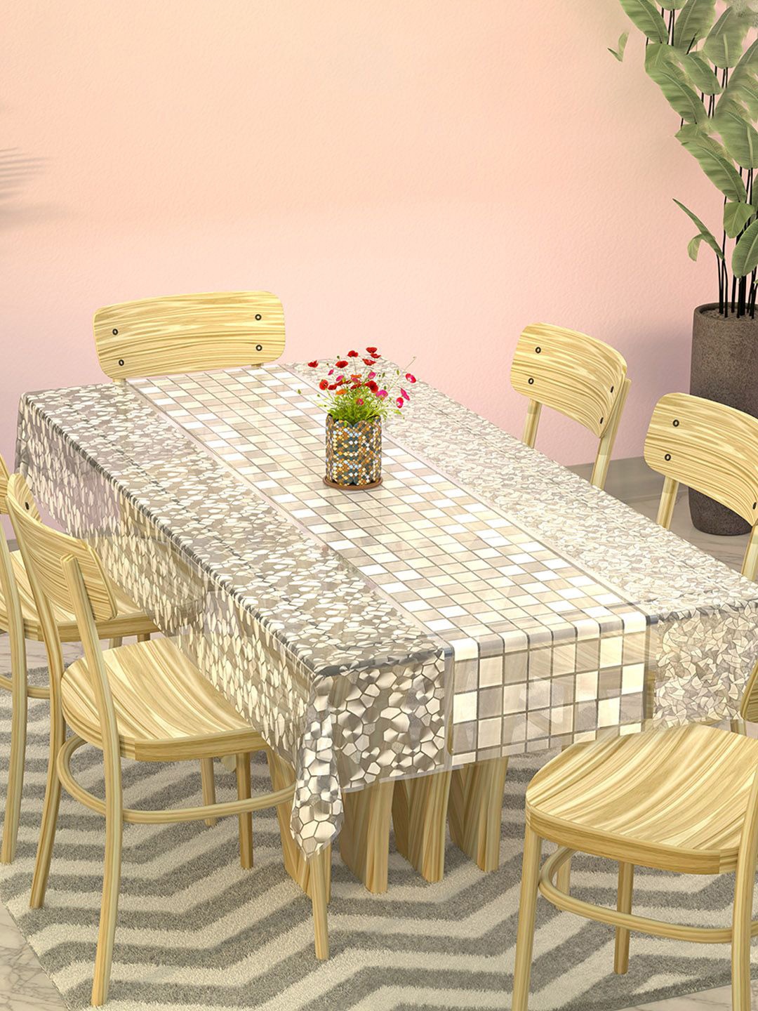 Kuber Industries Transparent & Grey Geometric Printed Waterproof 6-Seater Table Cover
Kuber Industries Transparent & Grey Geometric Printed Waterproof 6-Seater Table Cover