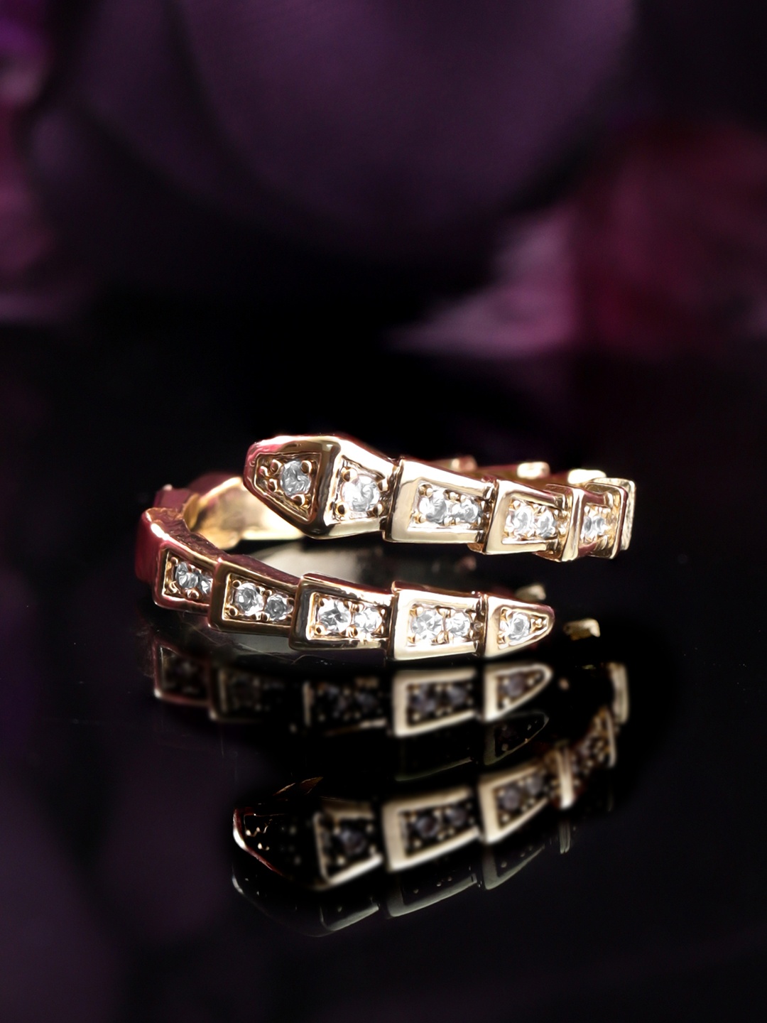 Rubans 18K Gold Plated StainlessSteel TarnishFree Waterproof Zicronia Serphent Finger Ring
Rubans 18K Gold Plated StainlessSteel TarnishFree Waterproof Zicronia Serphent Finger Ring