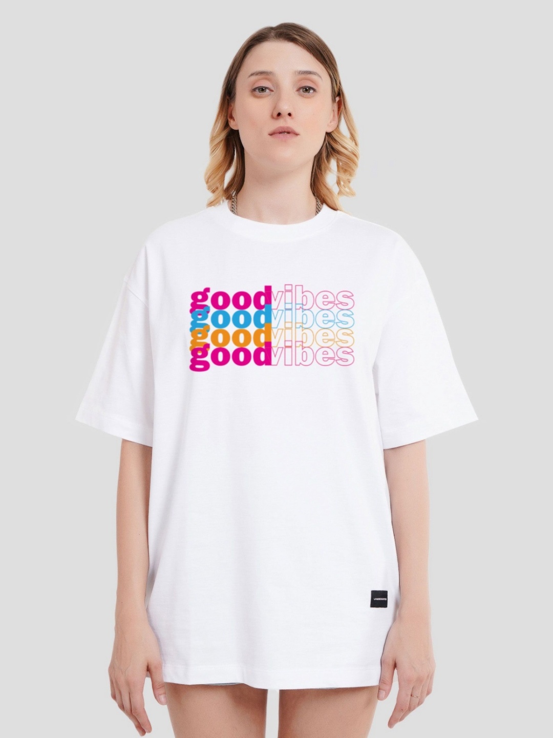 Underrated Club Women Bio Finish Typography Printed Round Neck Cotton Oversized T-shirt, White
Underrated Club Women Bio Finish Typography Printed Round Neck Cotton Oversized T-shirt, White