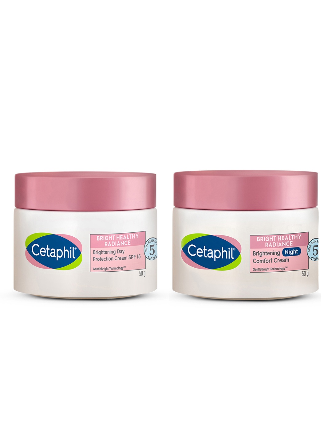 Cetaphil Bright Healthy Radiance Day & Night Cream Duo for Uneven Skin Tone - 50 g each, Pink
Cetaphil Bright Healthy Radiance Day & Night Cream Duo for Uneven Skin Tone - 50 g each, Pink