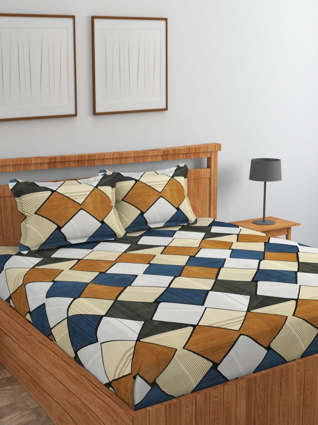 VOMZER White and Brown Printed Pure Cotton 210TC Fitted Queen Bedsheet Set - 1.82m x 1.82m
VOMZER White and Brown Printed Pure Cotton 210TC Fitted Queen Bedsheet Set - 1.82m x 1.82m