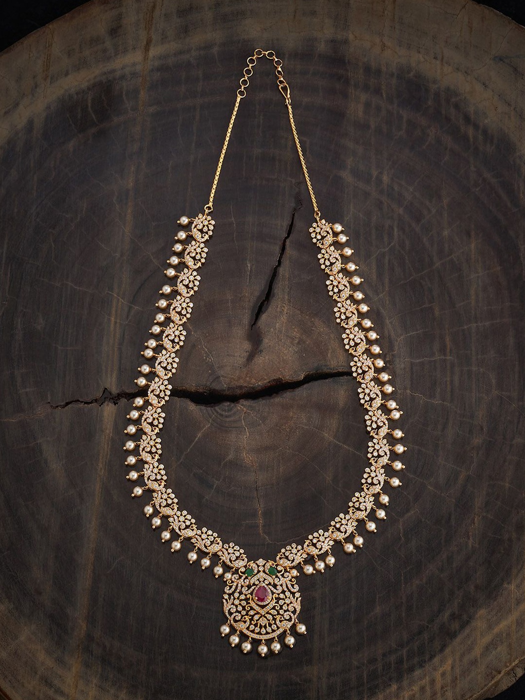Kushal's Fashion Jewellery Copper Gold-Plated Cubic Zirconia Studded & Beaded Necklace
Kushal's Fashion Jewellery Copper Gold-Plated Cubic Zirconia Studded & Beaded Necklace