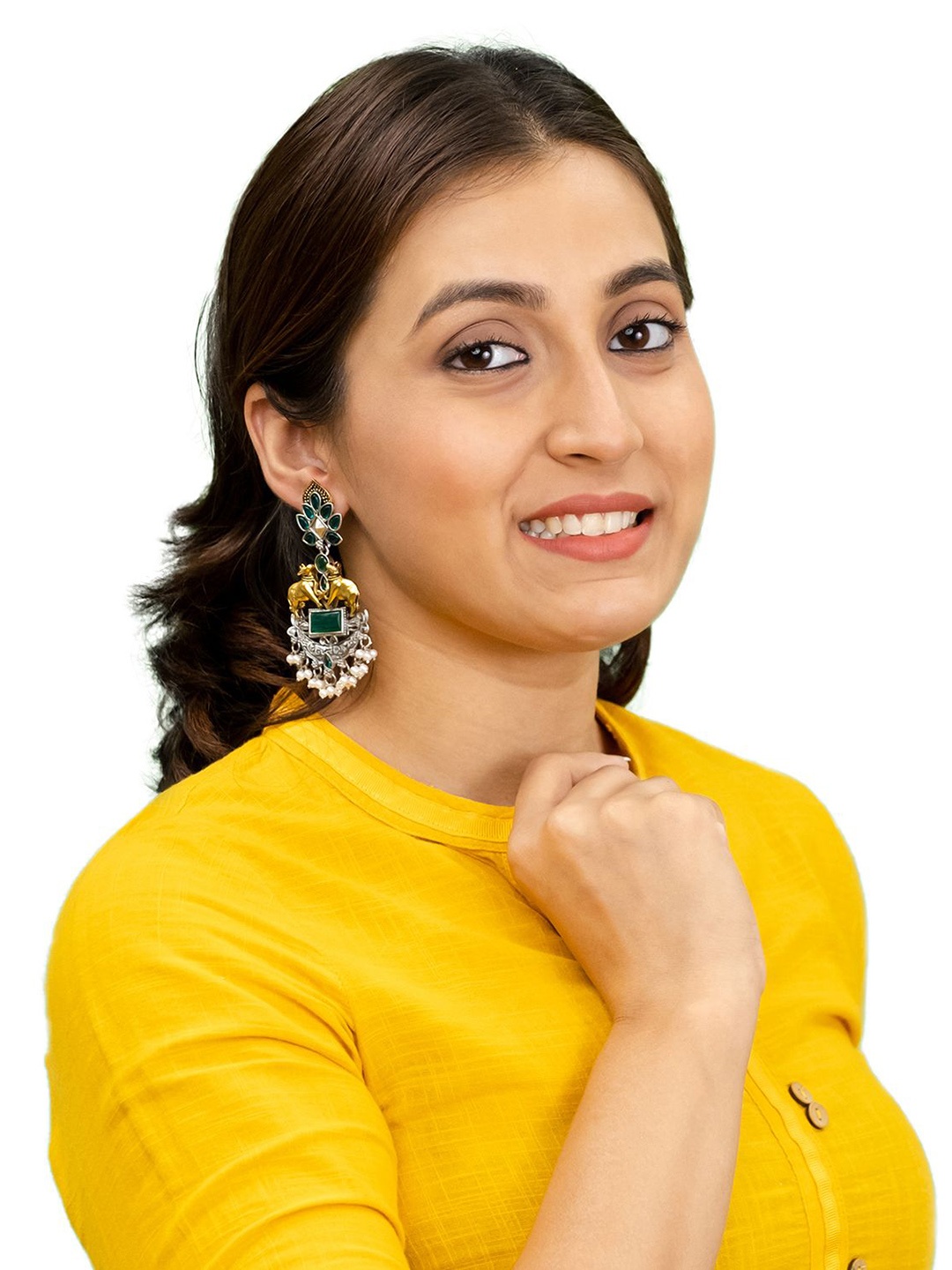 Shining Jewel - By Shivansh Silver-Plated Cubic Zirconia Studded Contemporary Drop Earring
Shining Jewel - By Shivansh Silver-Plated Cubic Zirconia Studded Contemporary Drop Earring